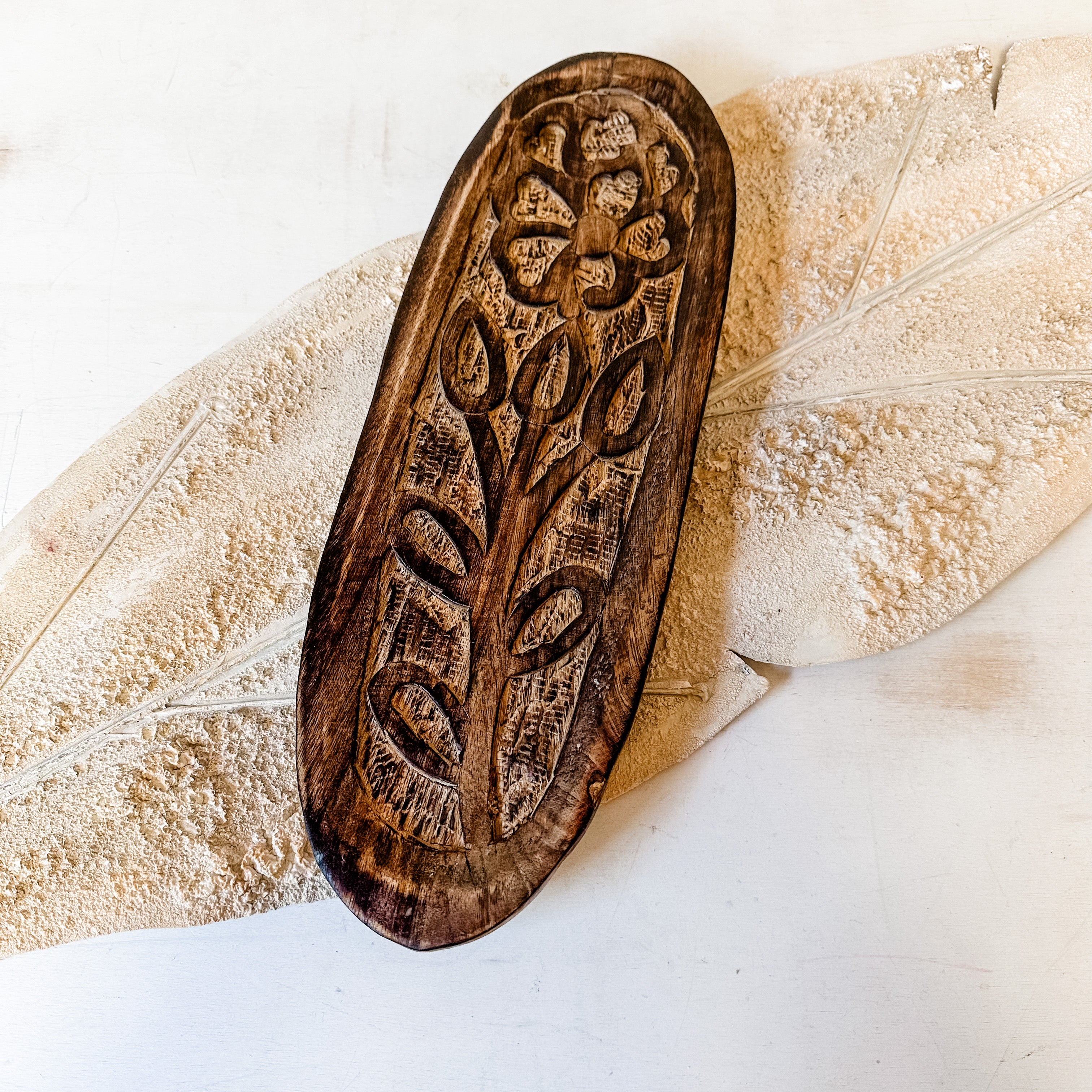 Decorative Hand-Carved Tray