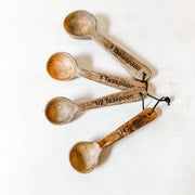 mango wood measuring spoon set the rustic barn ct