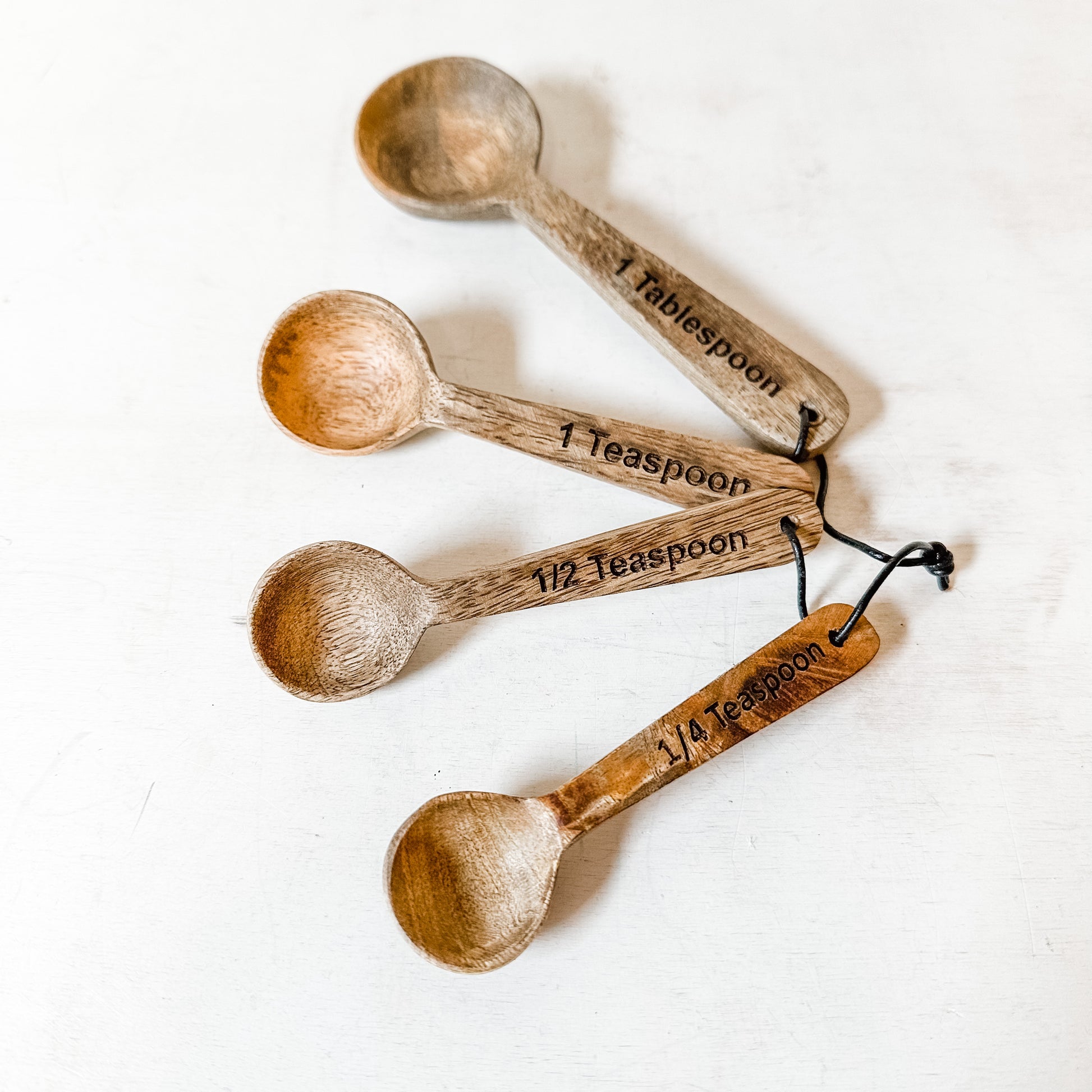 mango wood measuring spoon set the rustic barn ct