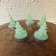 Round Unscented Tree Shaped Tealight, Mint