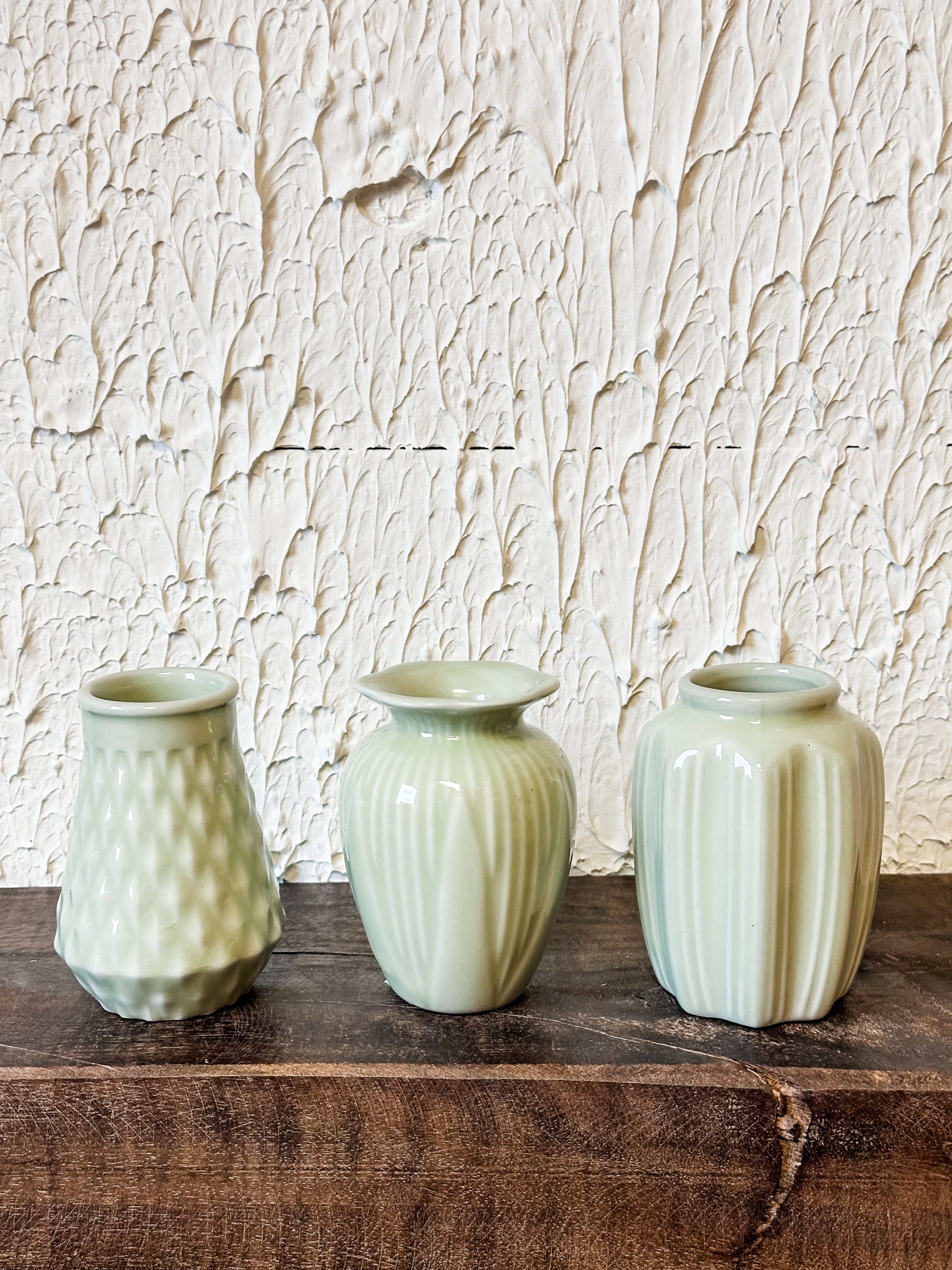 Jade Stoneware Vases, 3 Styles