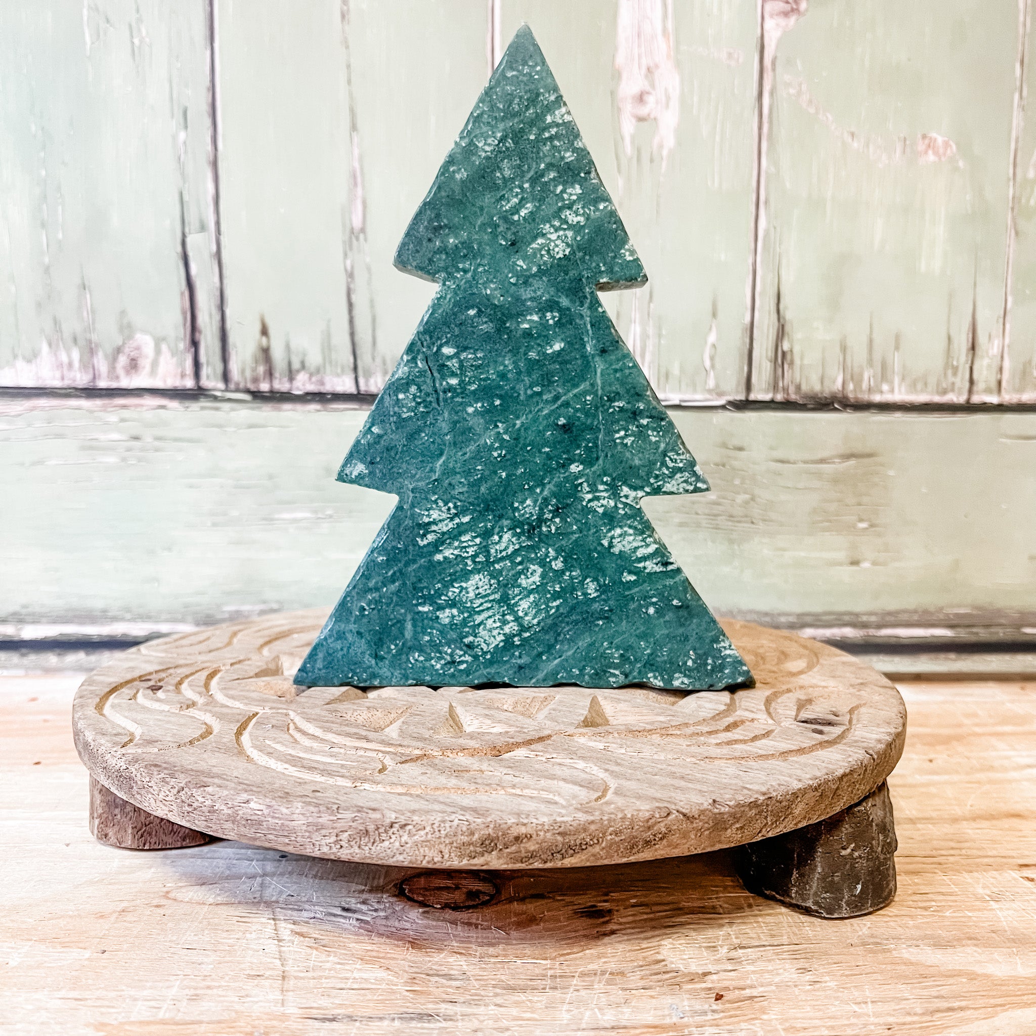 Marble Green Tree With Stand, Large