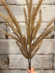 lightly flocked cattail spray 30 inches at the rustic barn in killingworth ct