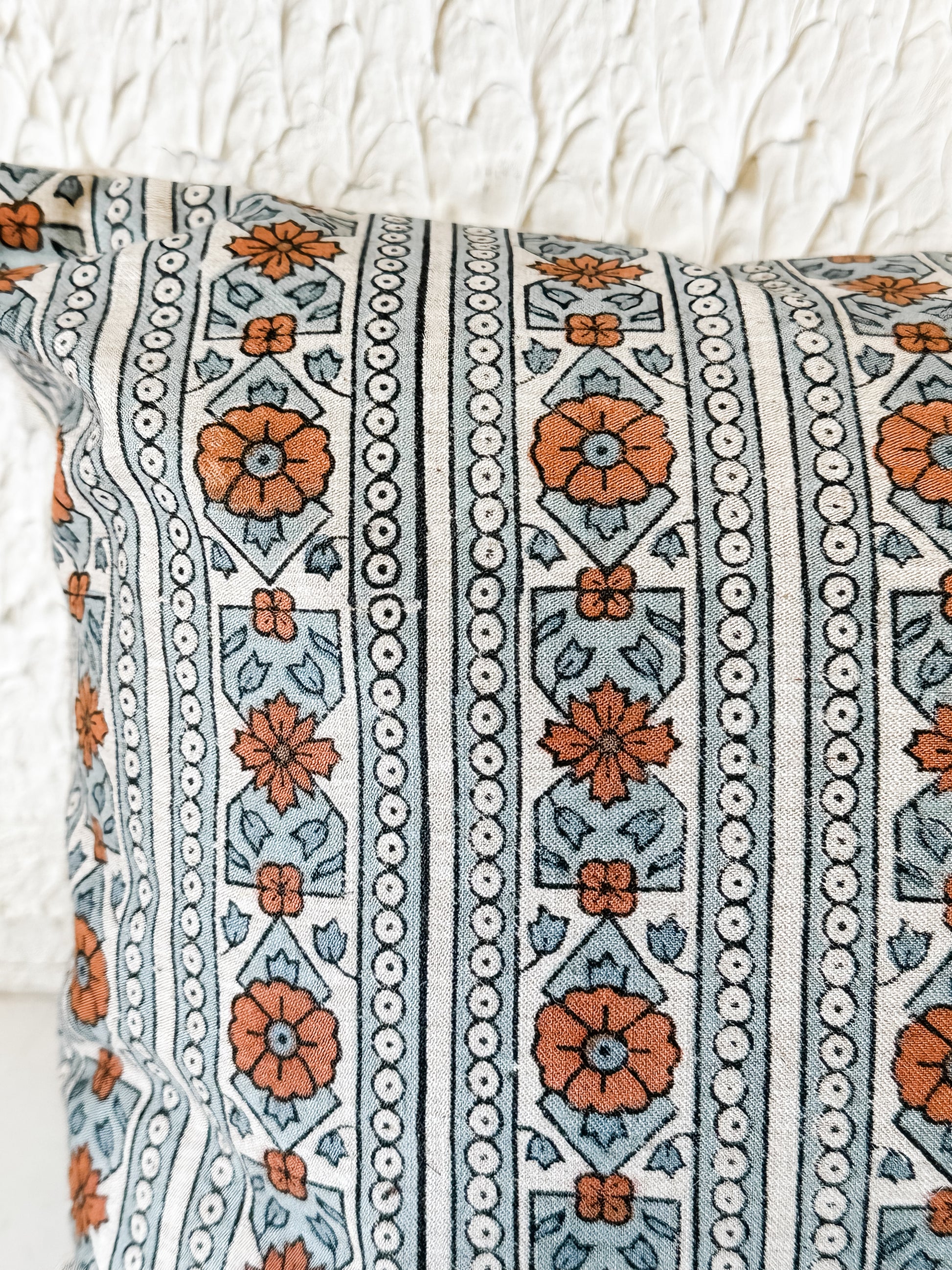 linen blend rakhi flower pillow at The Rustic Barn in Killingworth, CT