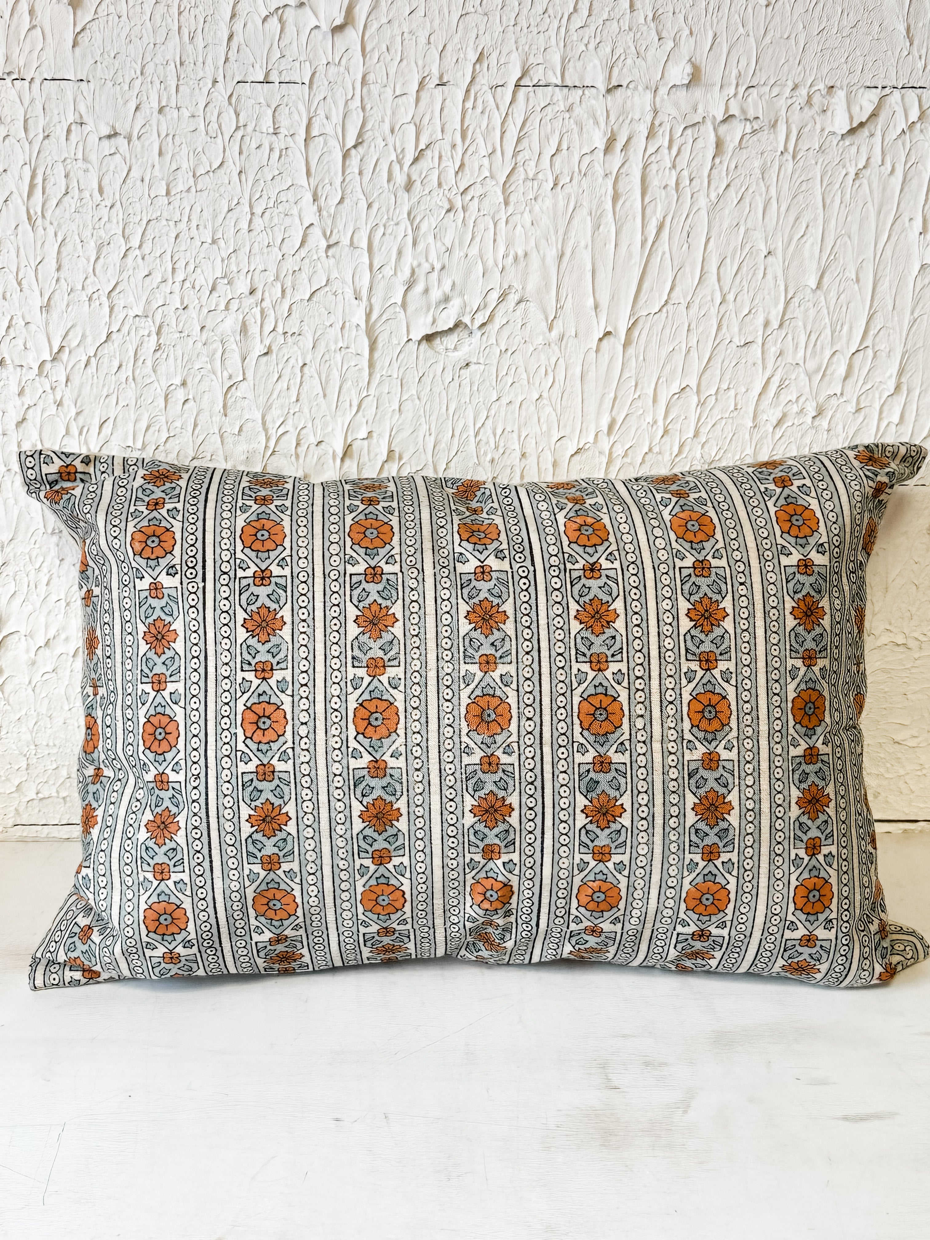 linen blend rakhi flower pillow at The Rustic Barn in Killingworth, CT