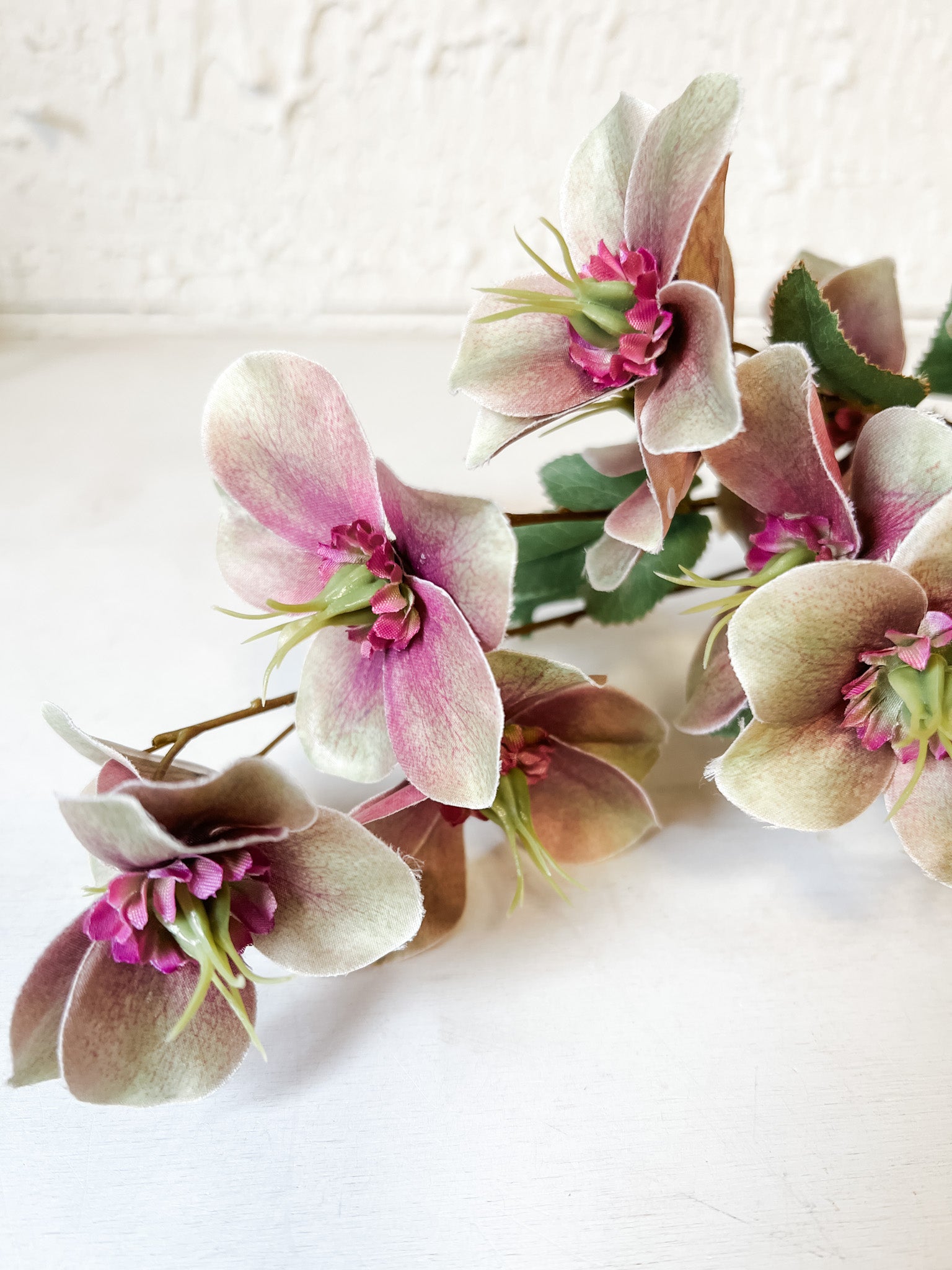 long stem spring faux florals at the rustic barn in killingworth ct