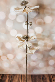 Luxury floral cream champagne christmas stem faux floral velvet jeweled with mangnolia for christmas for sale at the rustic barn in Killingworth, CT