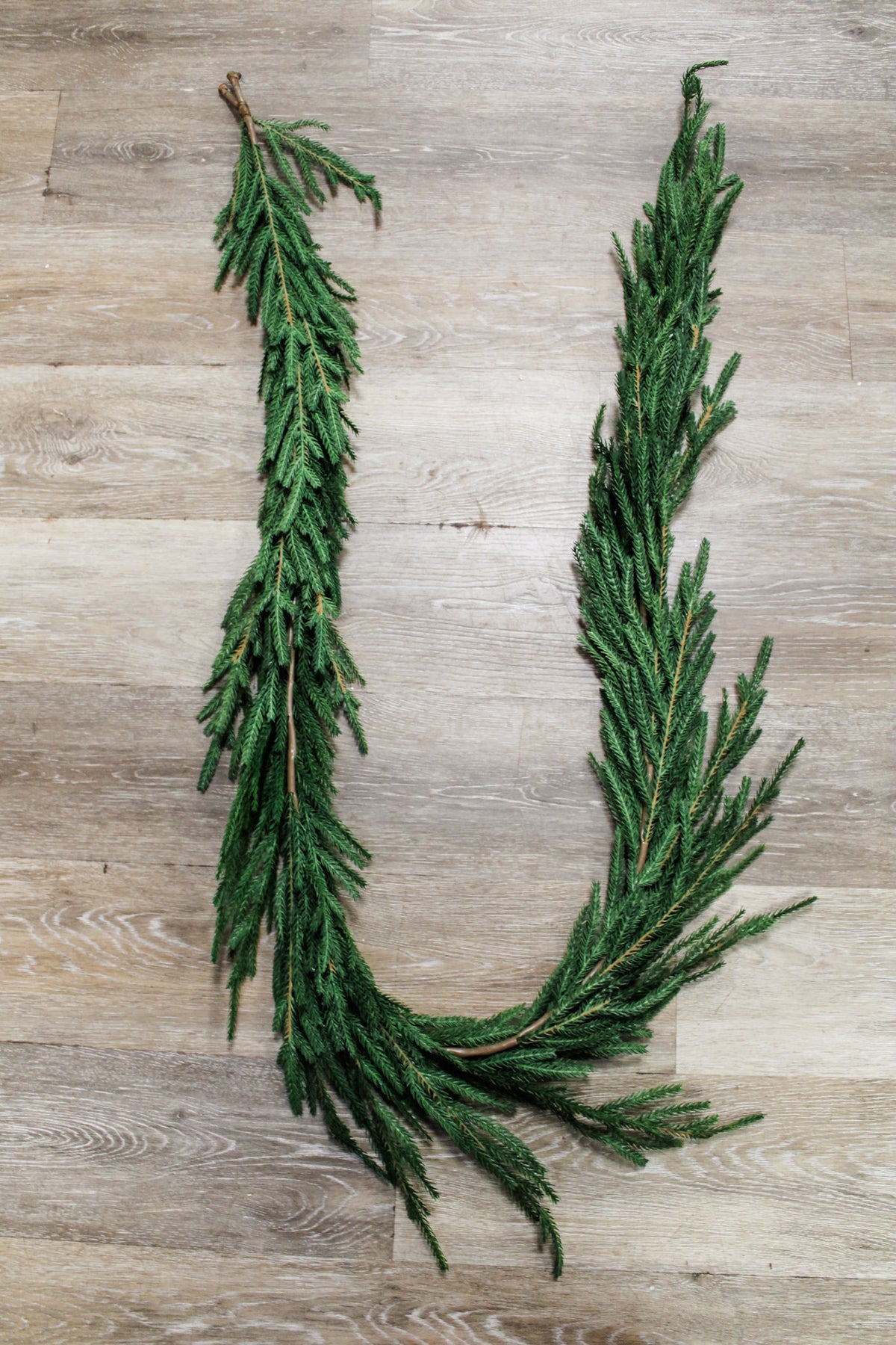 Luxury christmas garland cozy woodland made from faux Austrian pine for sale at the rustic barn in Killingworth, CT 