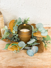 magnolia and eucalyptus fall candle ring at the rustic barn in killingworth ct