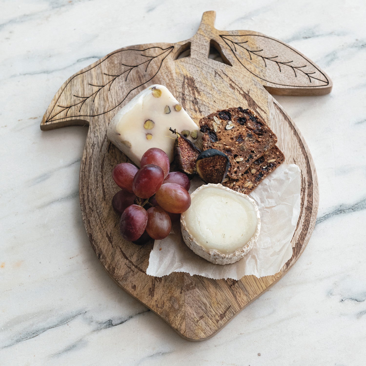 Mango Wood Lemon Shaped Cheese Board