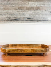 mango wood oval footed tray at The Rustic Barn in Killingworth, CT