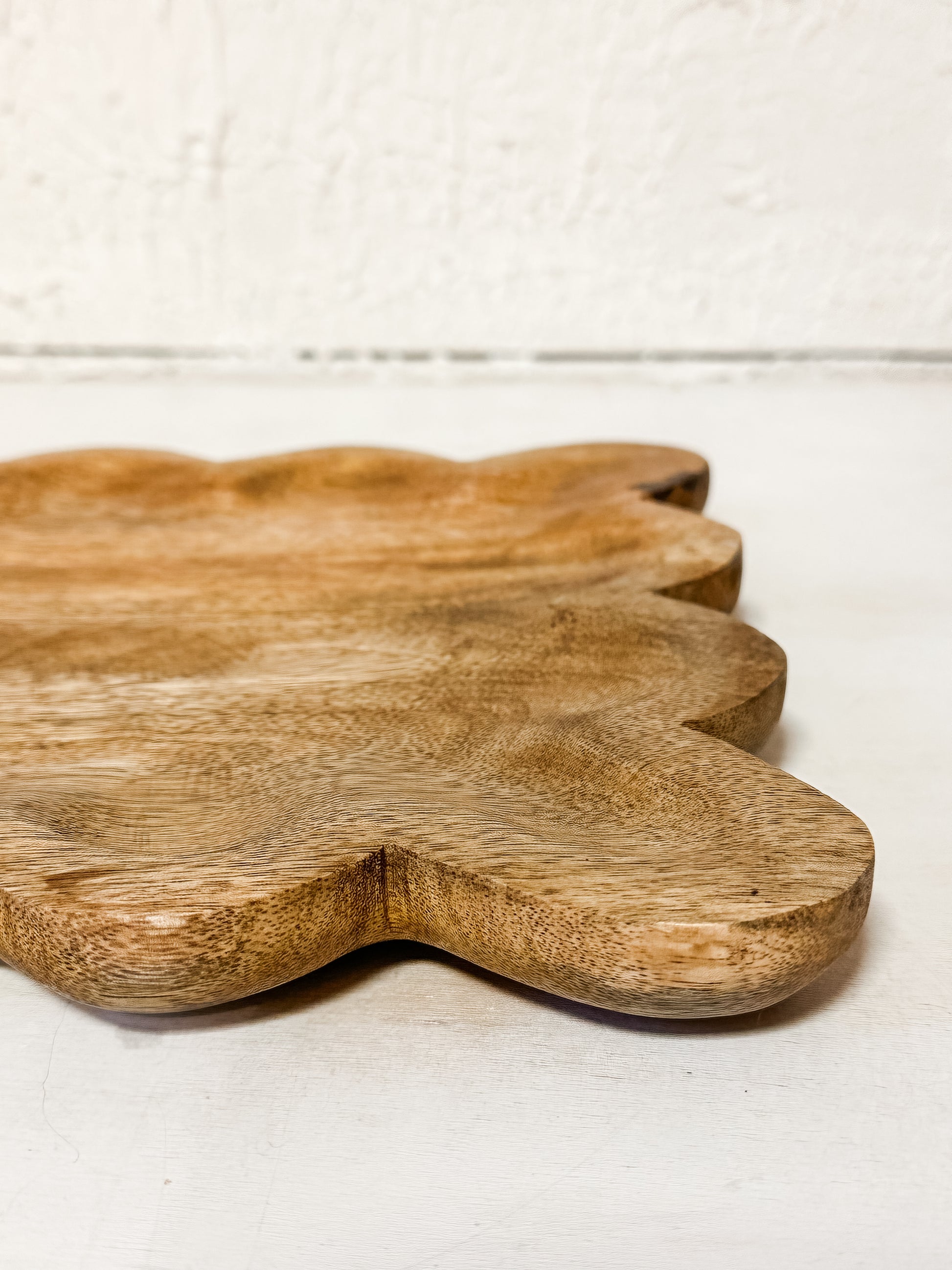 mango wood scalloped tray at The Rustic Barn in Killingworth, CT