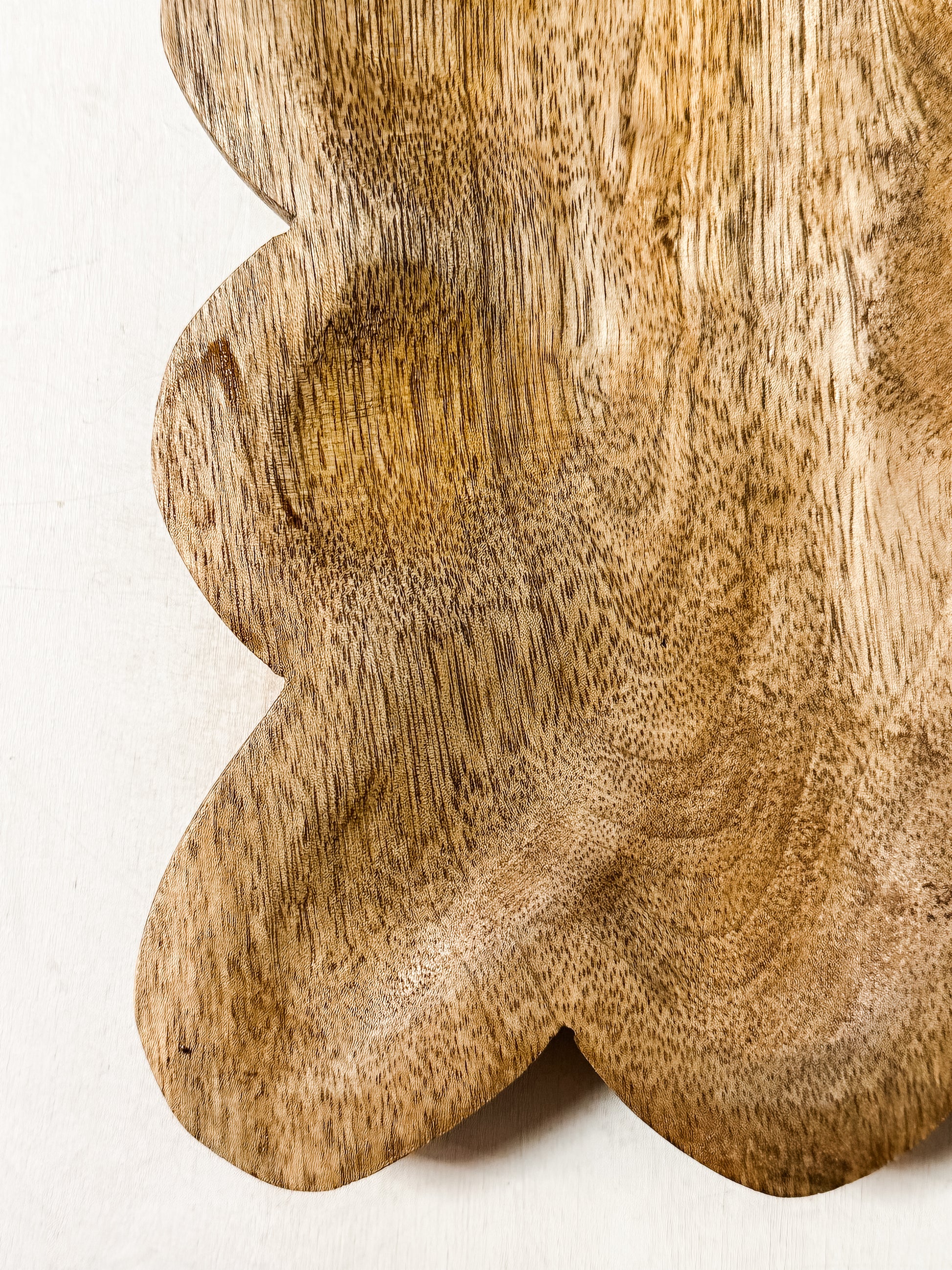 mango wood scalloped tray at The Rustic Barn in Killingworth, CT