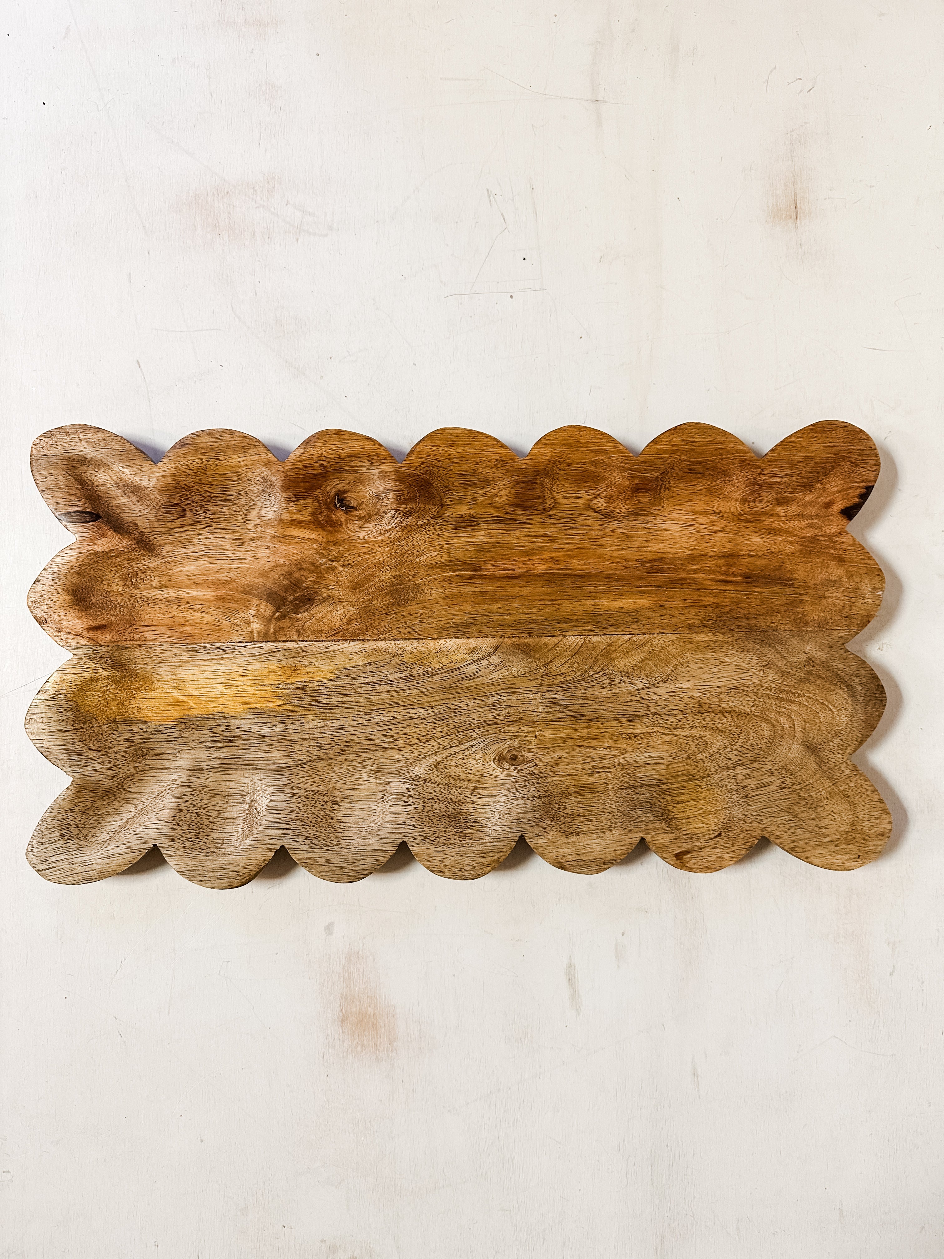 mango wood scalloped tray at The Rustic Barn in Killingworth, CT
