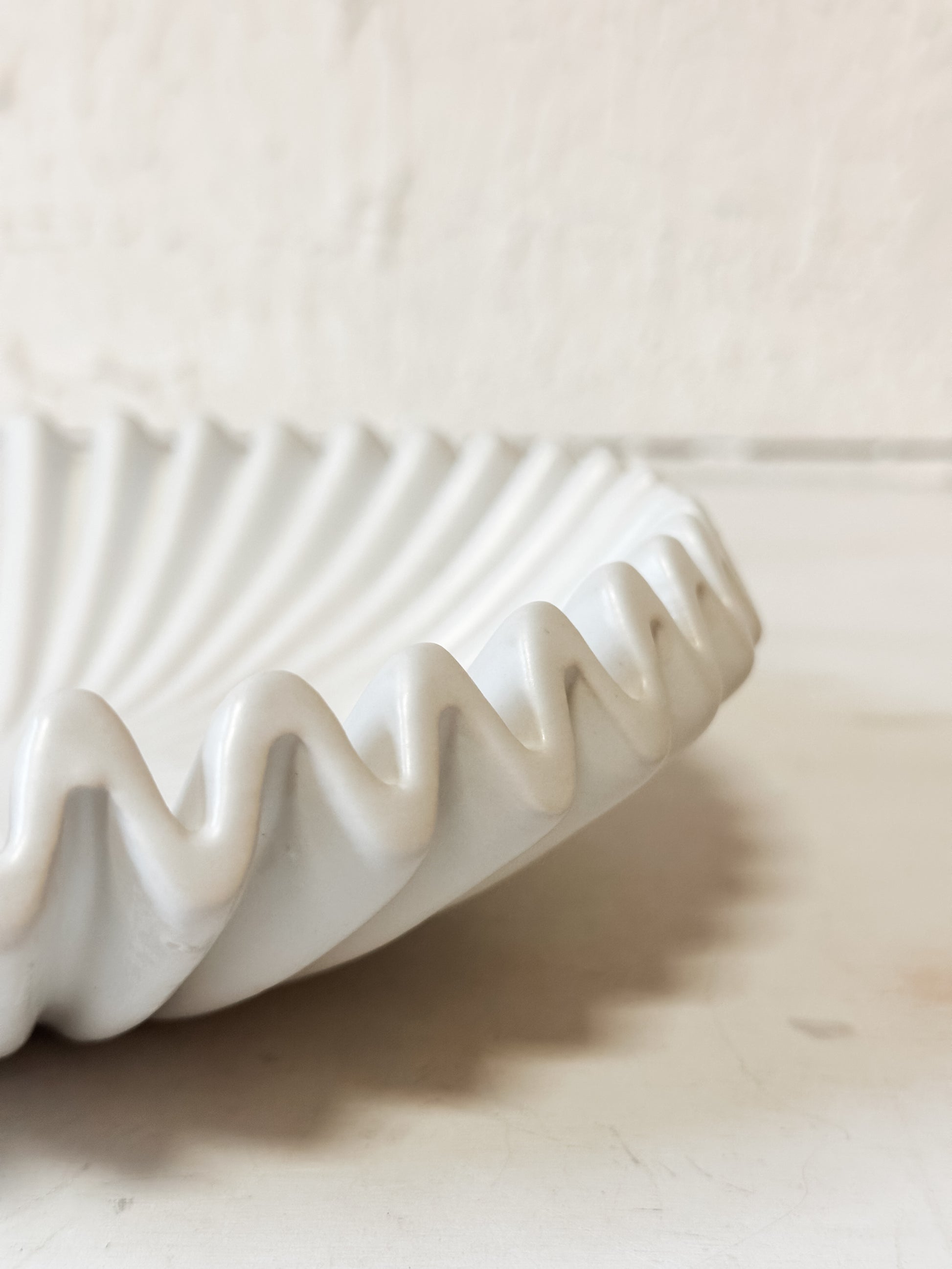 matte white stoneware deco dish at The Rustic Barn in Killingworth CT