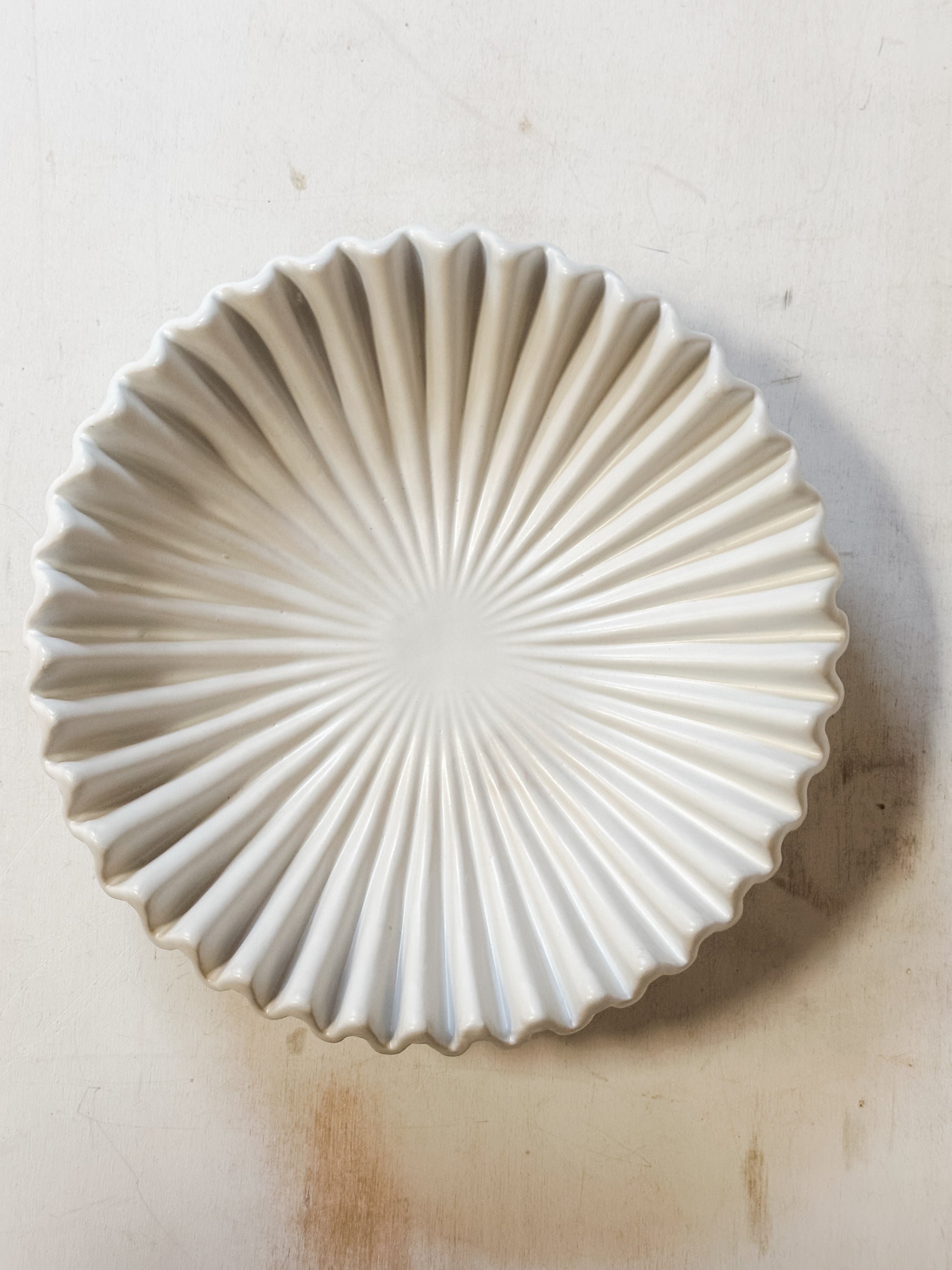 matte white stoneware deco dish at The Rustic Barn in Killingworth CT