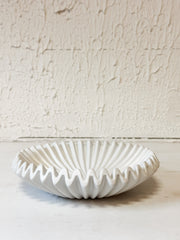 matte white stoneware deco dish at The Rustic Barn in Killingworth CT