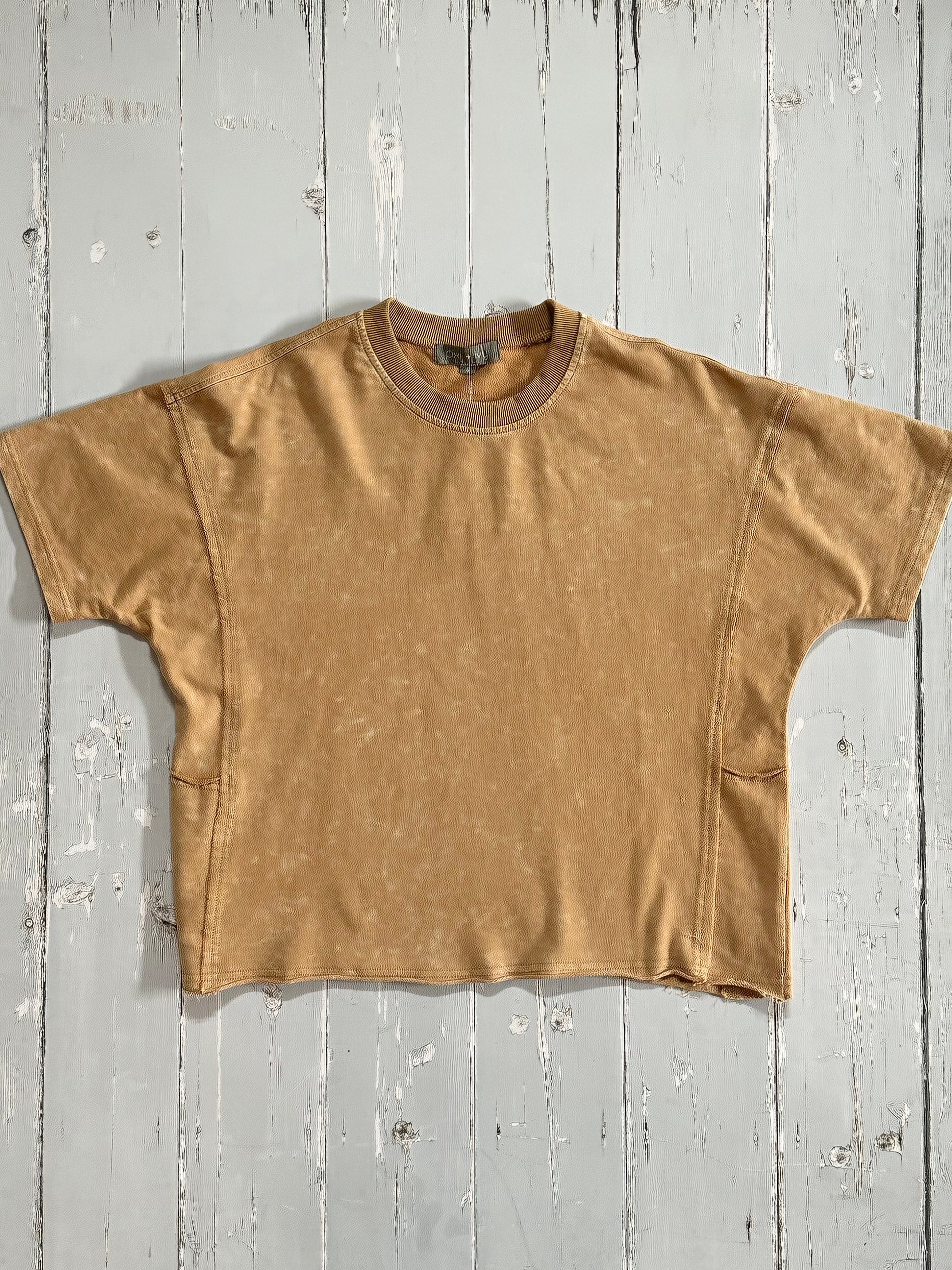 Mineral Wash French Terry Raw Hem Top at the Rustic Barn in Killingworth, CT