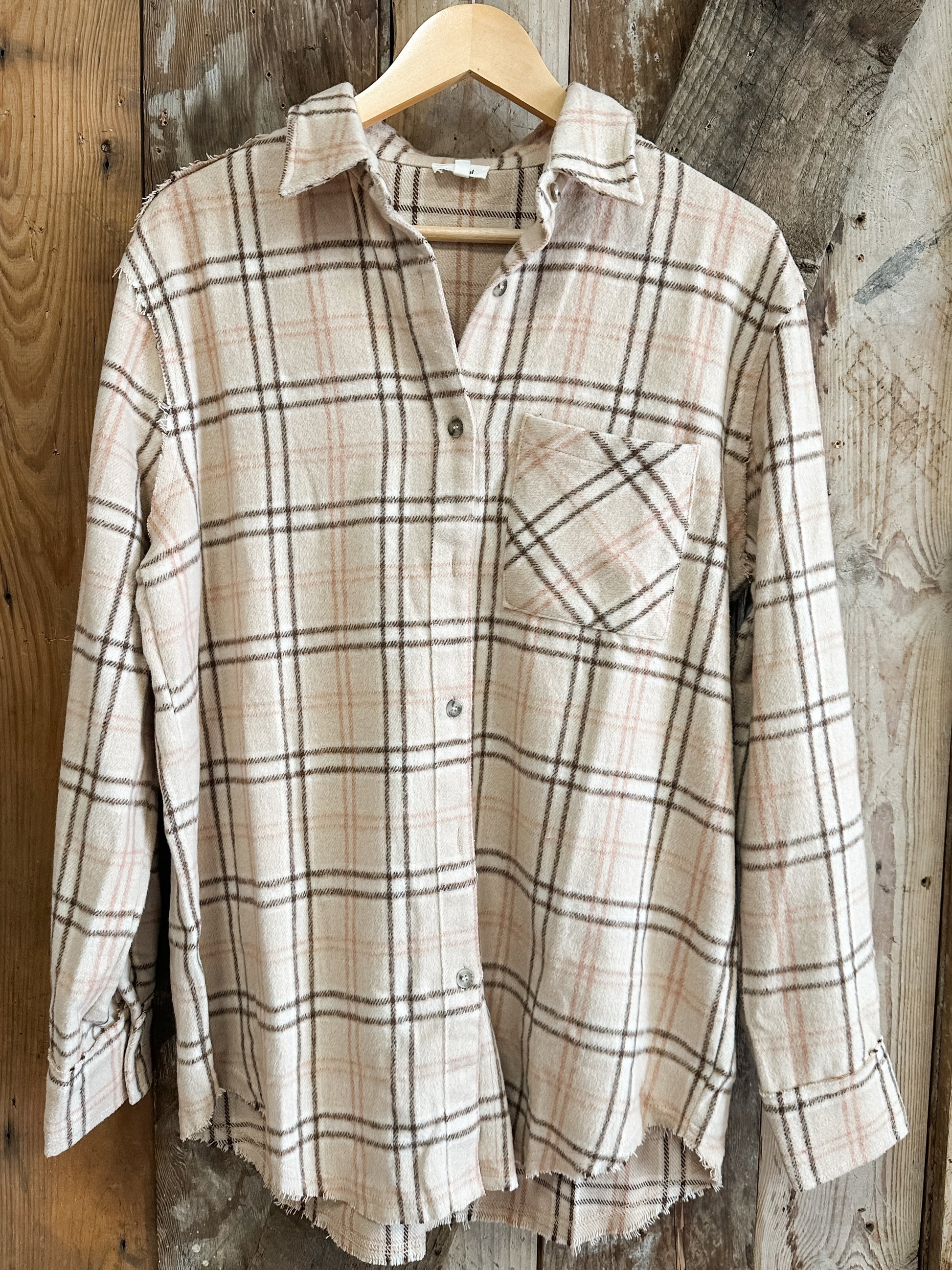 mineral washed button down soft fabric plaid shirts at The Rustic Barn in Killingworth CT
