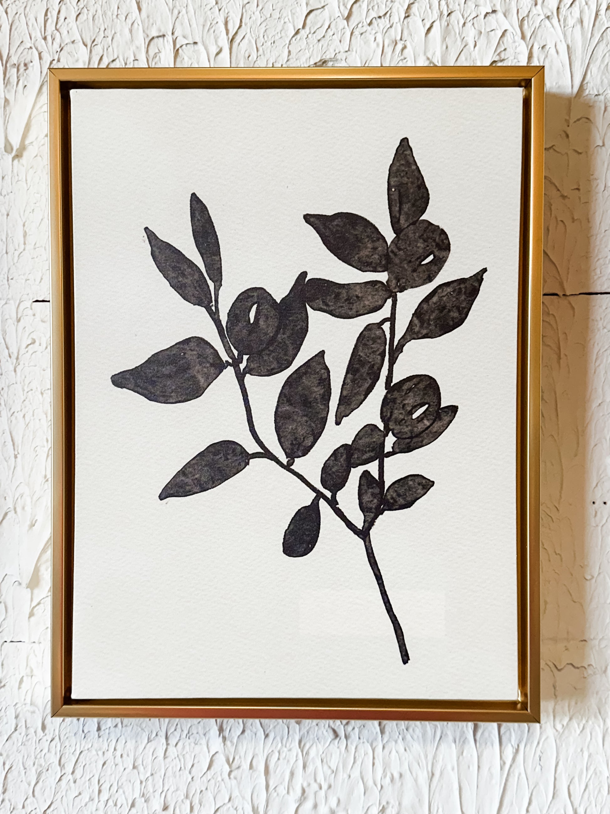 Minimalist Olive Branch Framed Wall Art at the Rustic Barn in Killingworth, CT