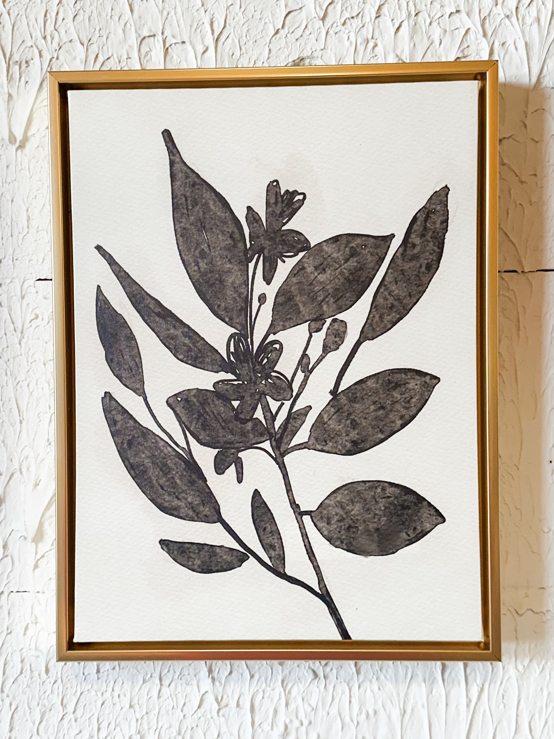 Minimalist Olive Branch Framed Wall Art at the Rustic Barn in Killingworth, CT