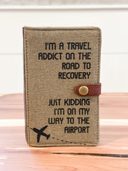 mona b canvas passport wallet case at the Rustic Barn in Killingworth, CT