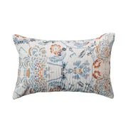 Cotton Printed Lumbar Pillow With Floral Pattern