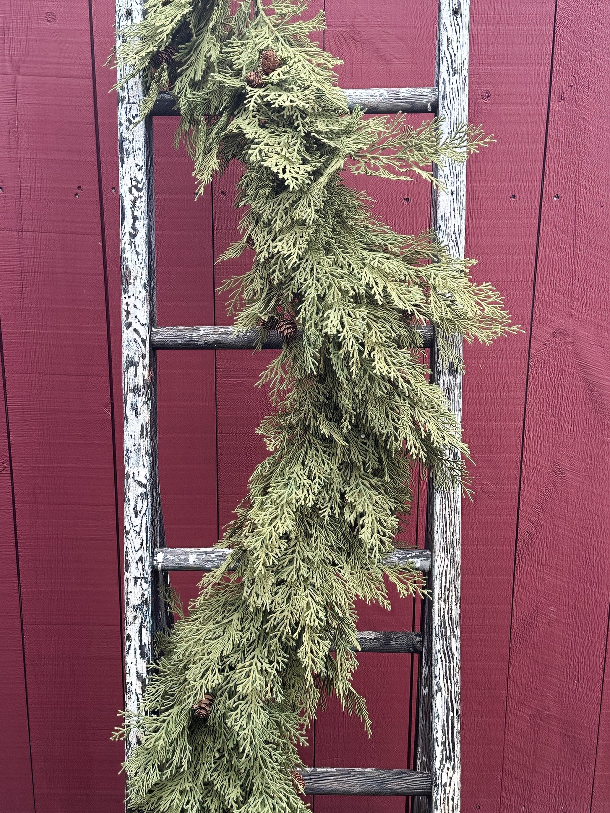 north rim hemlock garland at The Rustic Barn in Killingworth, CT