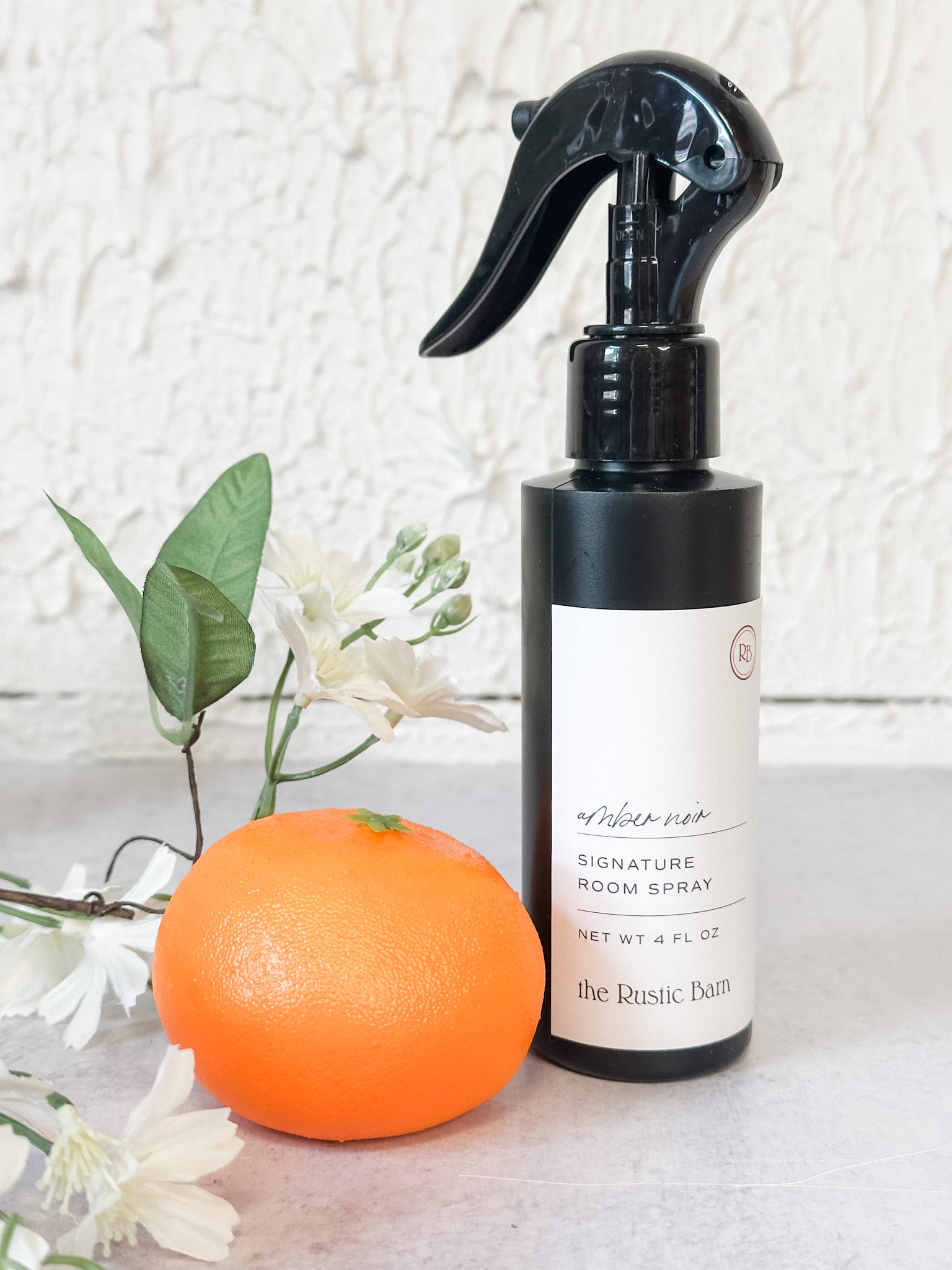orange and jasmine hand-poured room spray at the rustic barn in Killingworth CT