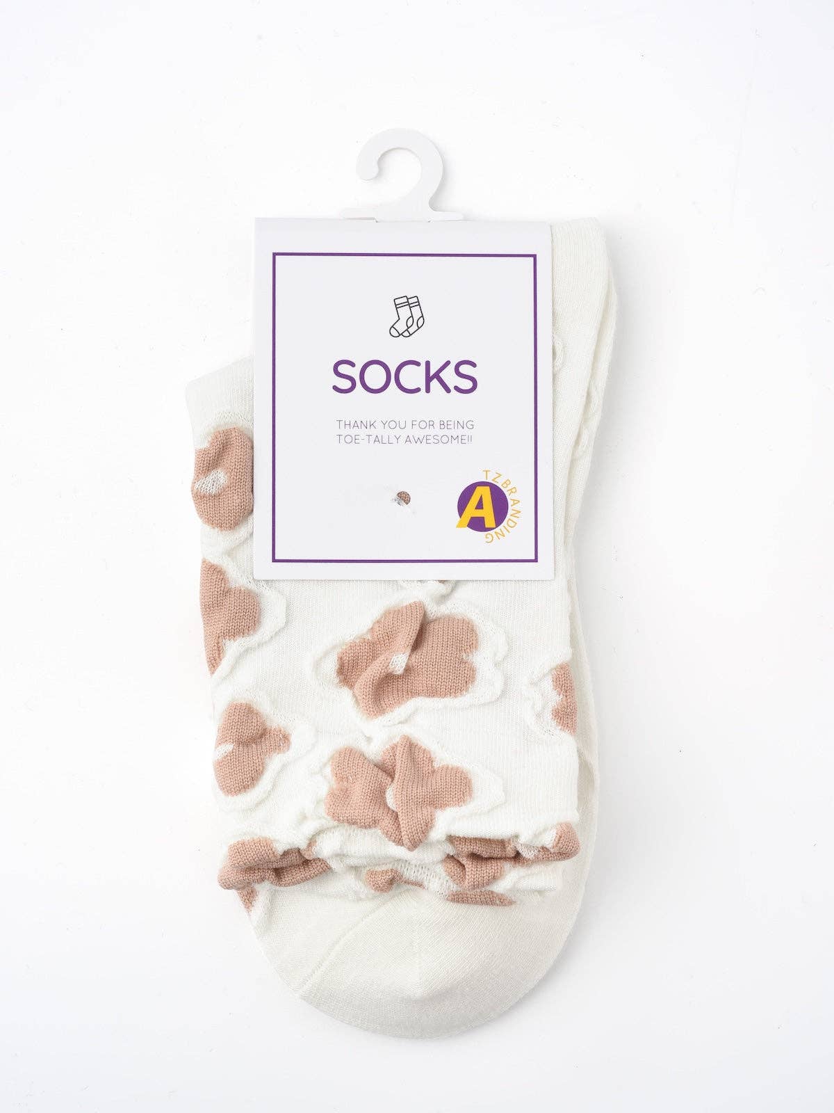 orange embossed womens socks at the rustic barn in killingworth ct