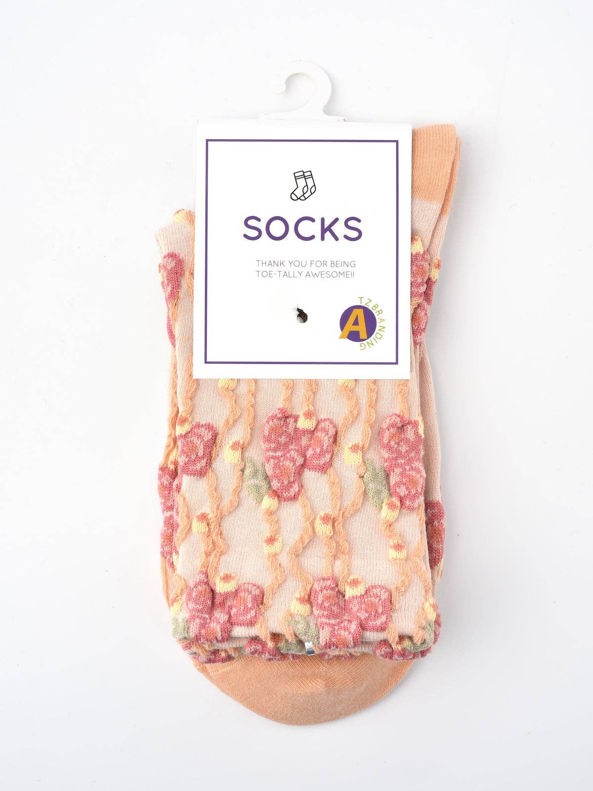 orange embossed womens socks at the rustic barn in killingworth ct