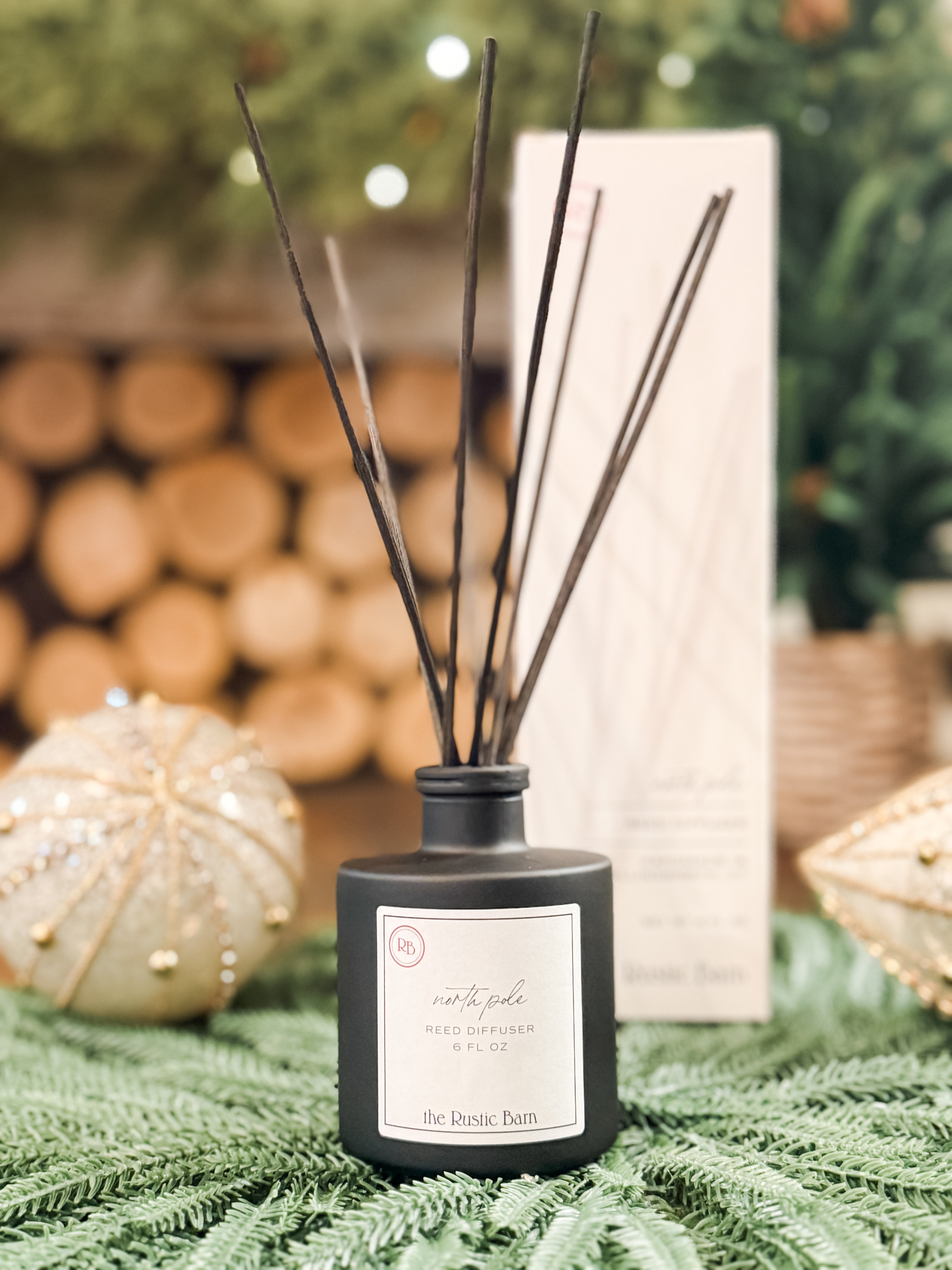 orange spice, fir and pine reed diffusers at The Rustic Barn in Killingworth CT