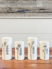 organic shaped vase in gift box with sentiment at The Rustic Barn in Killingworth, CT