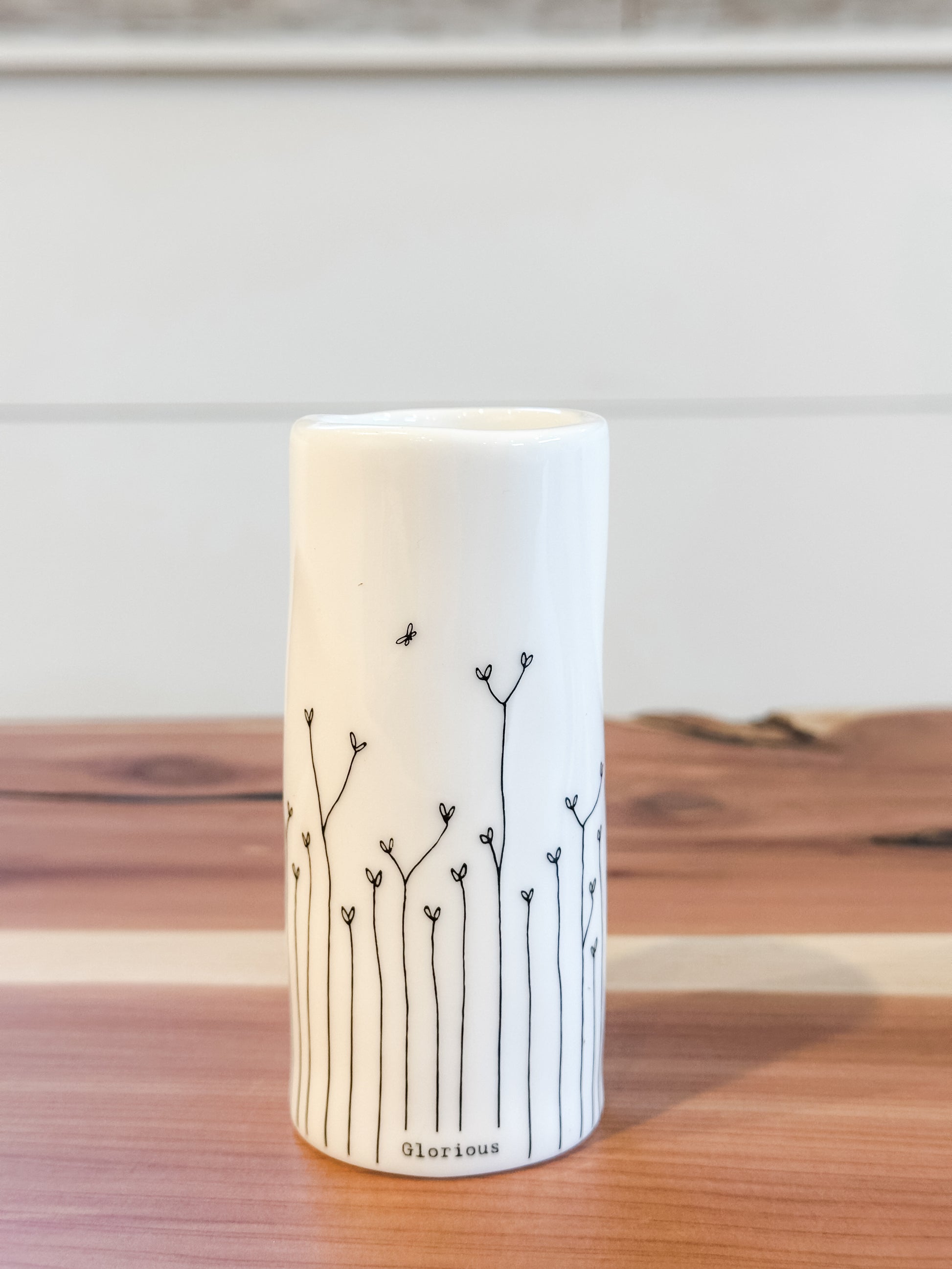 organic shaped vase with sentiment in gift box at The Rustic Barn in Killingworth, CT