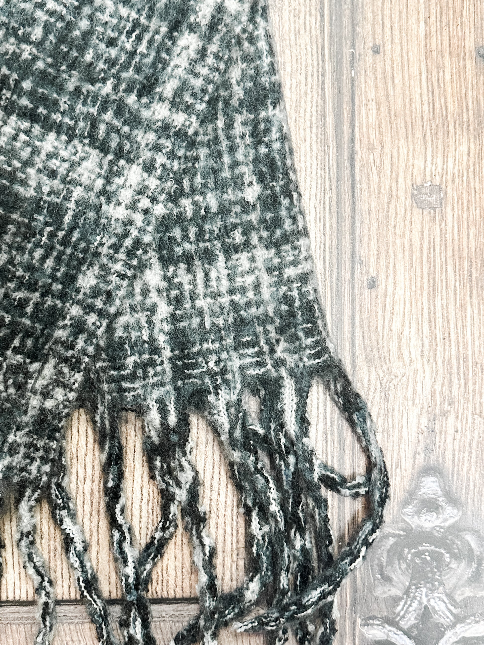 oversized soft tweed oblong scarf at The Rustic Barn in Killingworth CT