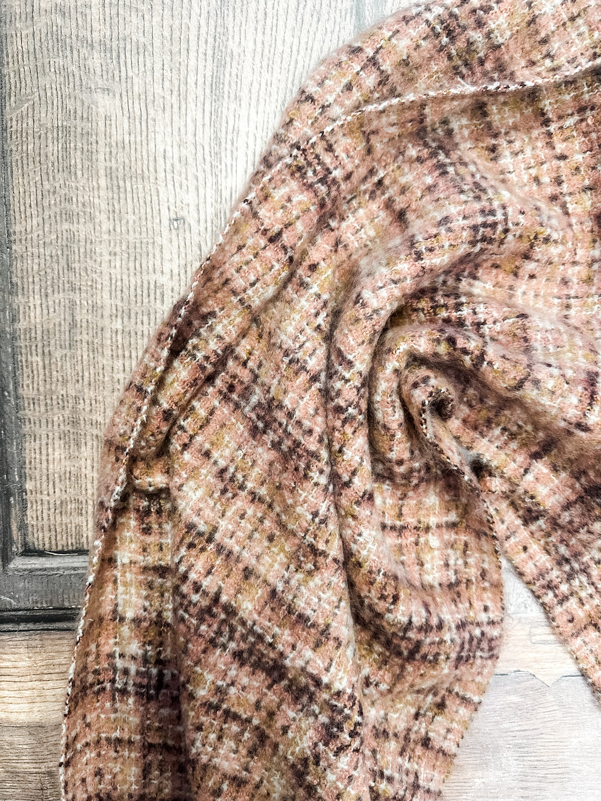 oversized soft tweed oblong scarf at The Rustic Barn in Killingworth CT