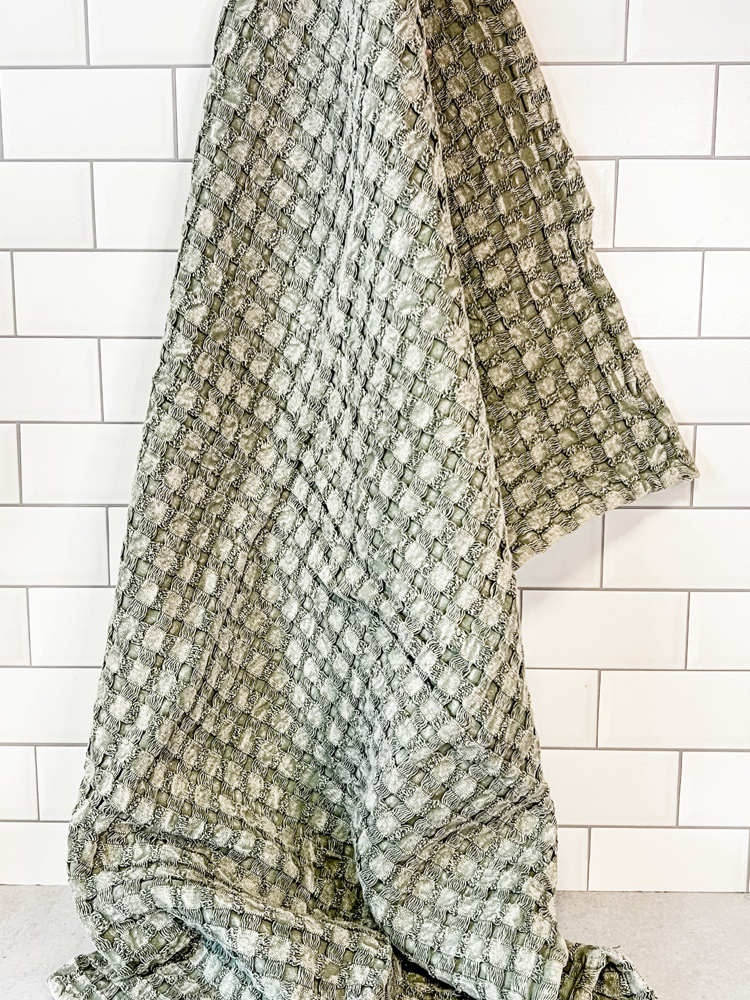 oversized stonewahed cotton waffle weave tea towels at the rustic barn in killingworth ct