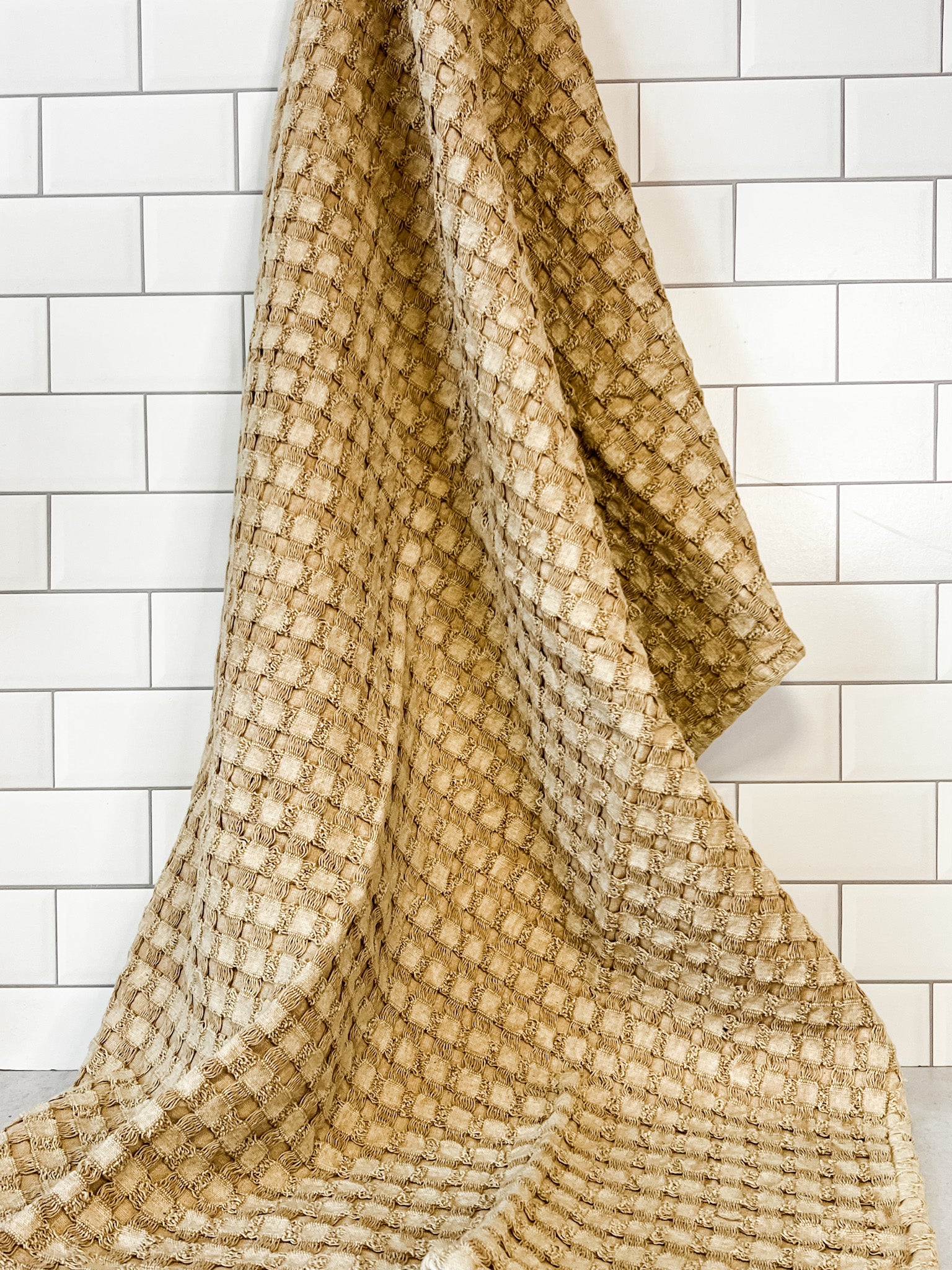 oversized stonewahed cotton waffle weave tea towels at the rustic barn in killingworth ct