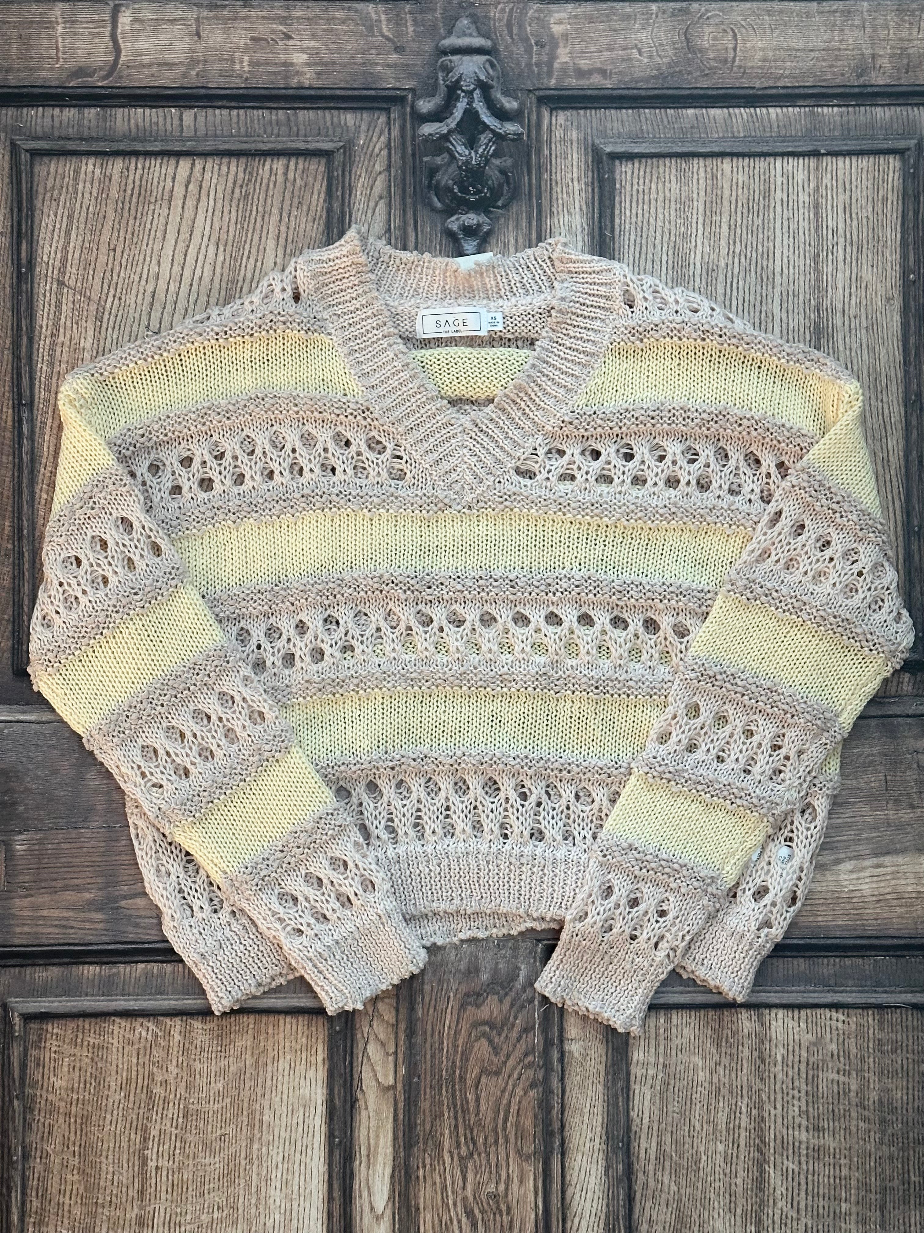 Striped Crochet Sweater at the Rustic Barn in Killingworth, CT