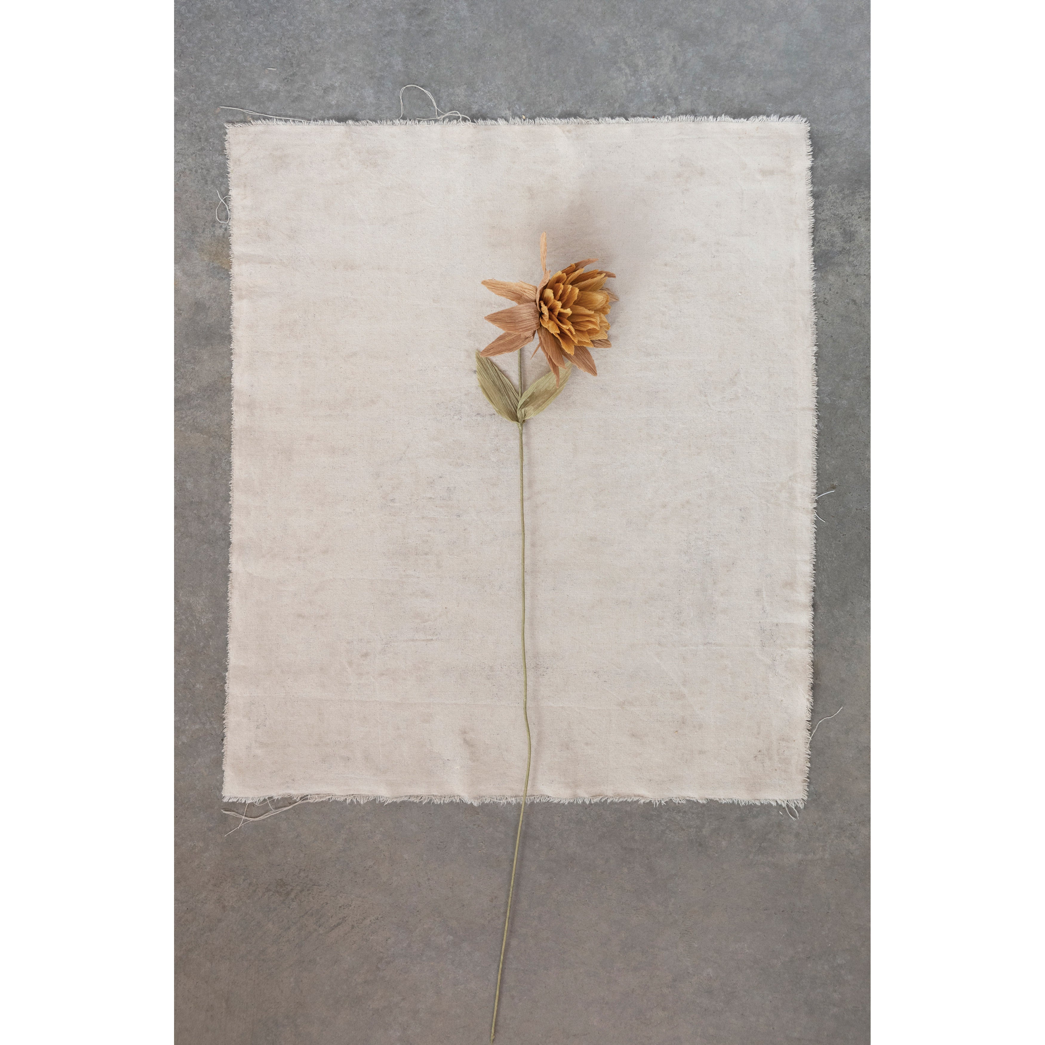 Paper Flower Pick, Mustard Color