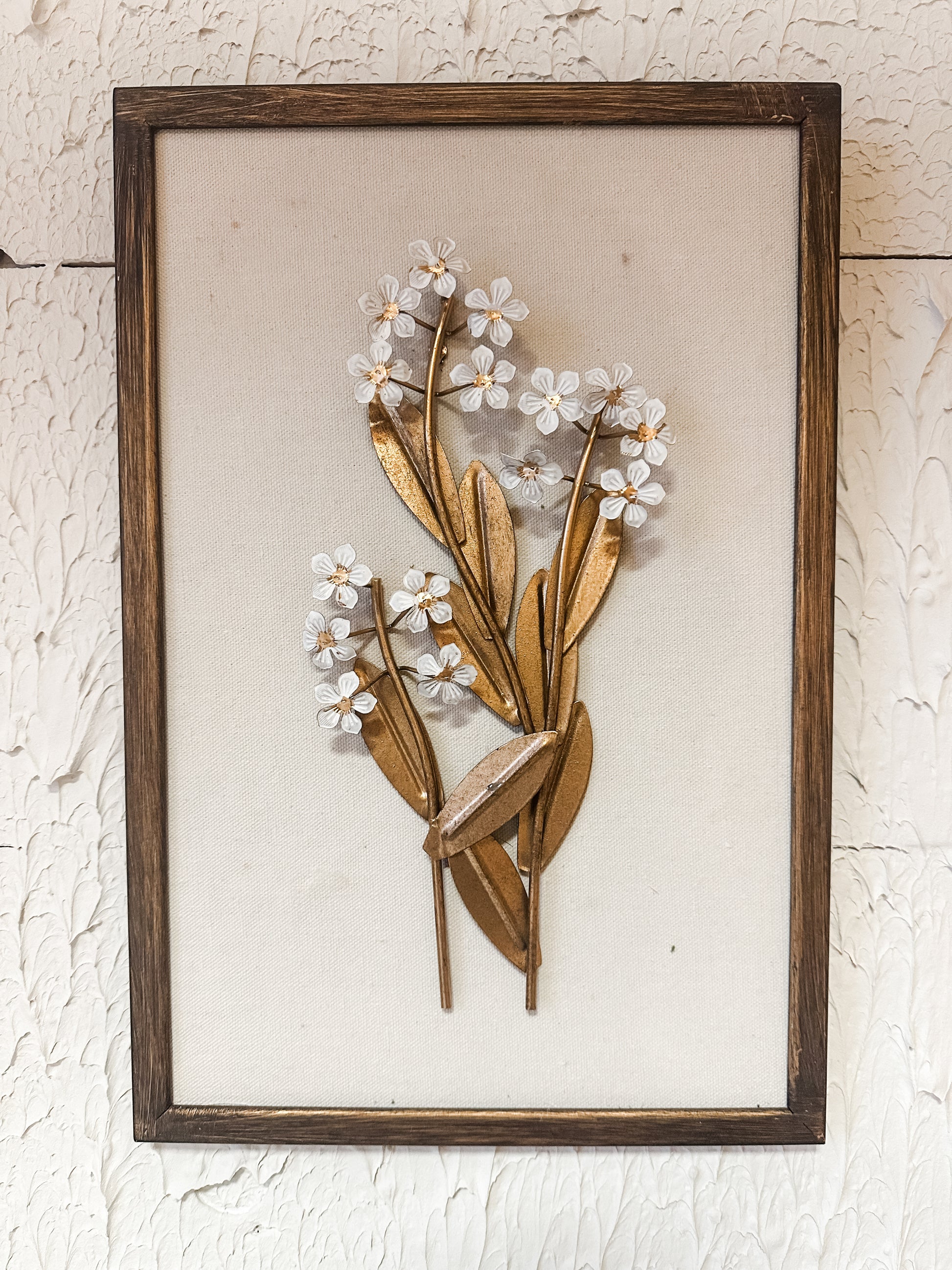 pressed metal flower print at The Rustic Barn in Killingworth, CT