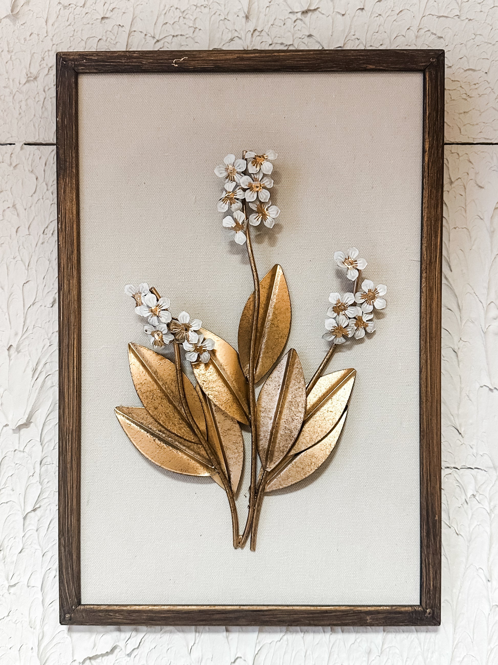 pressed metal flower print at The Rustic Barn in Killingworth, CT