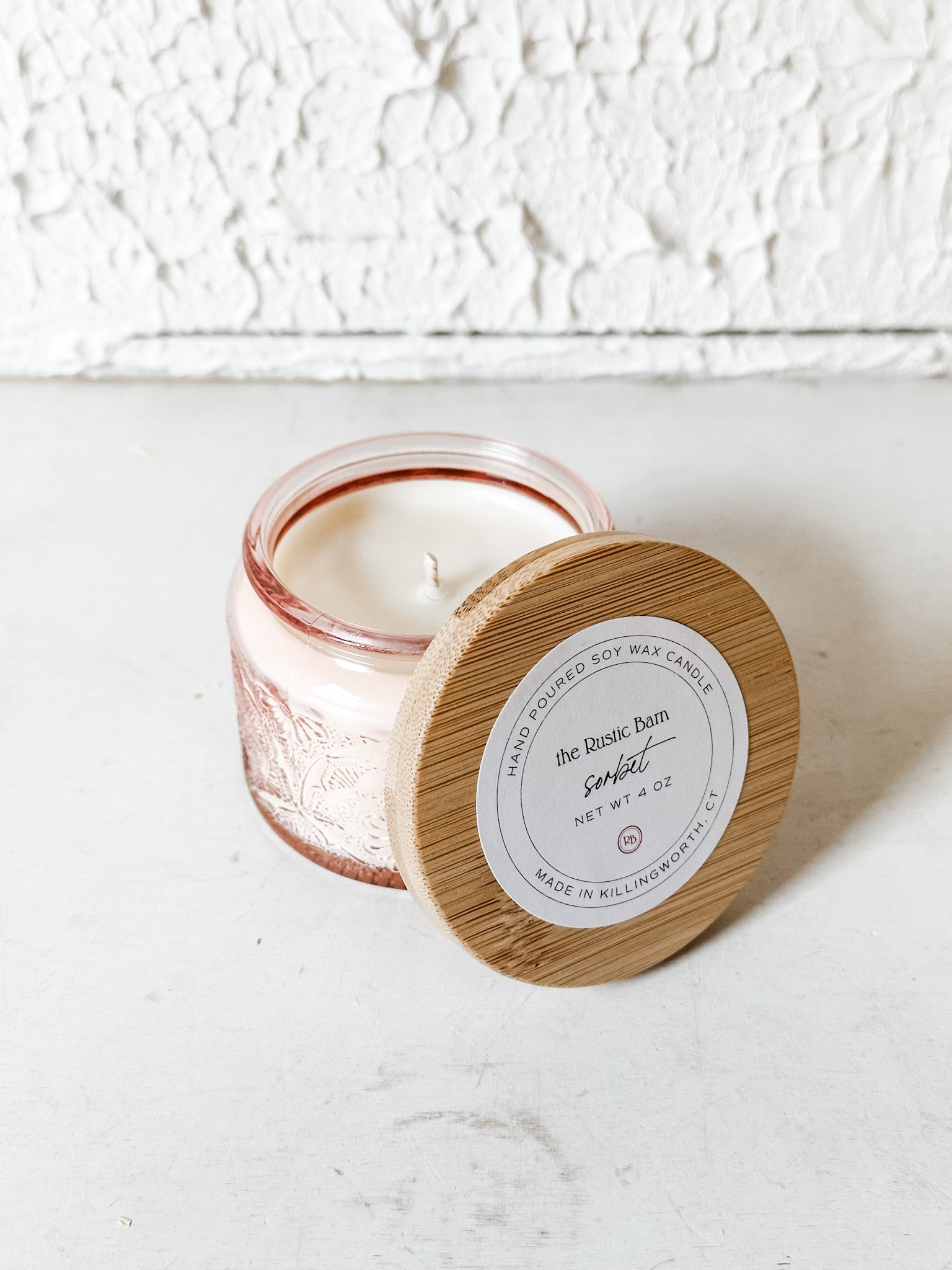 raspberry and vanilla 4 ounce soy candle at the rustic barn in killingworth ct