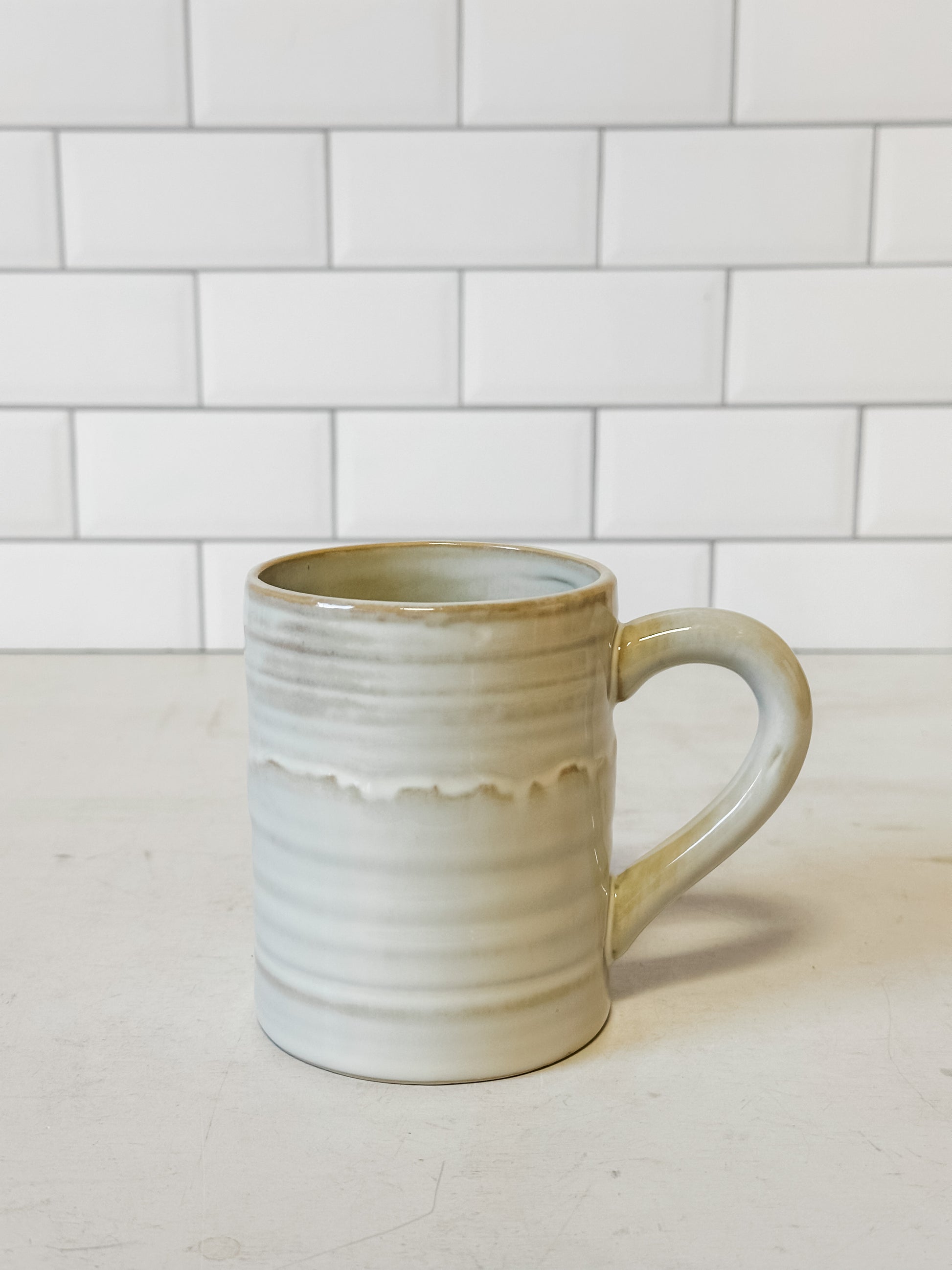 reactive glaze mugs at The Rustic Barn in Killingworth, CT