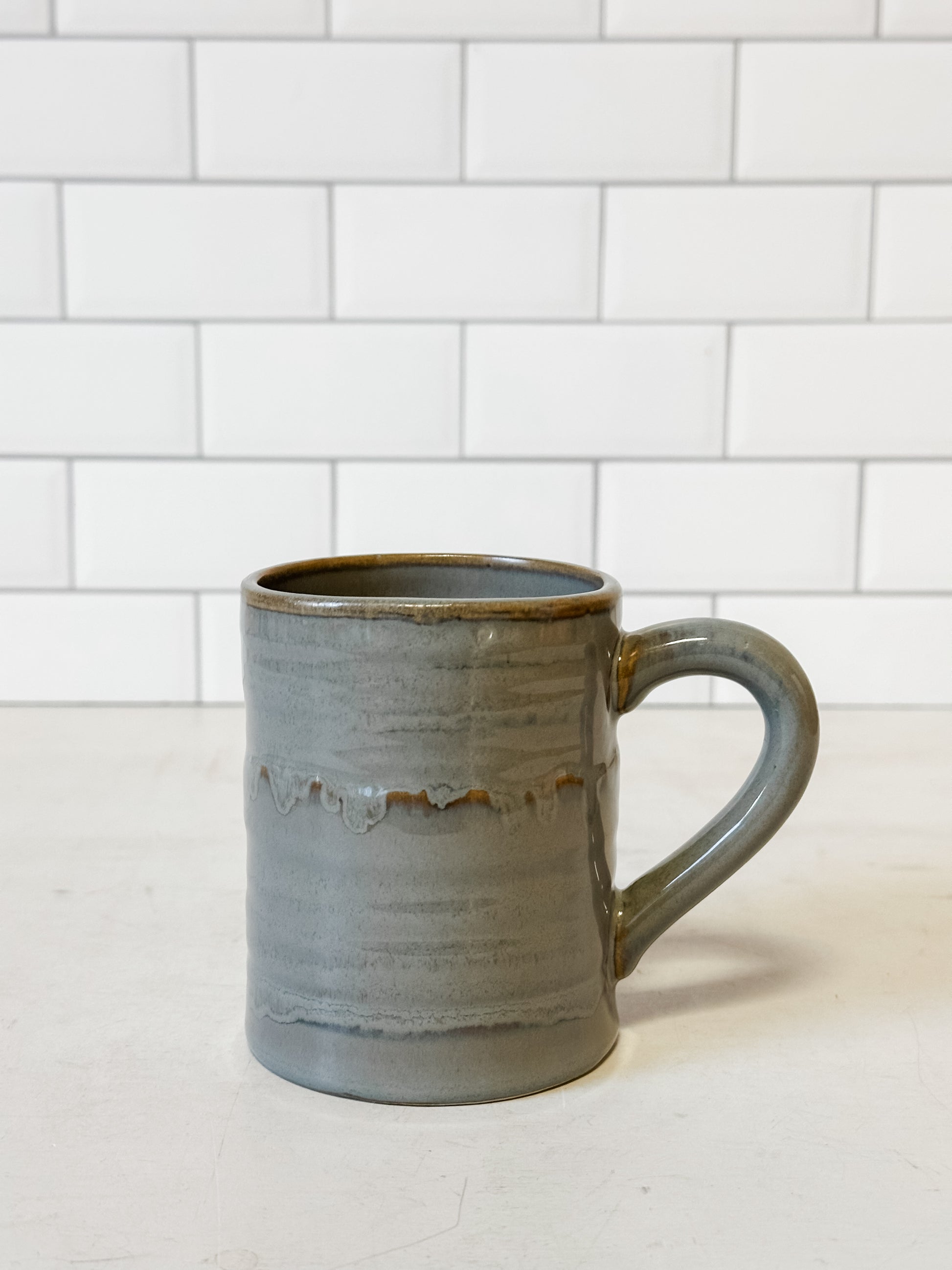 reactive glaze mugs at The Rustic Barn in Killingworth, CT