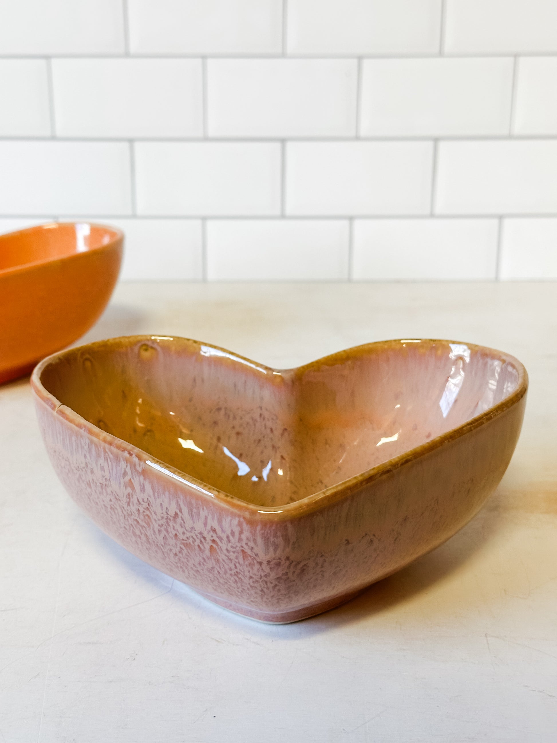 stoneware heart shaped bowls at the rustic barn in killingworth ct