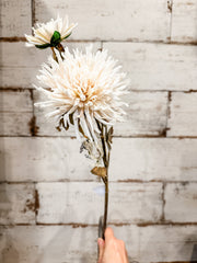 real touch creamy white faux fall dahlia spray at the rustic barn in killingworth ct