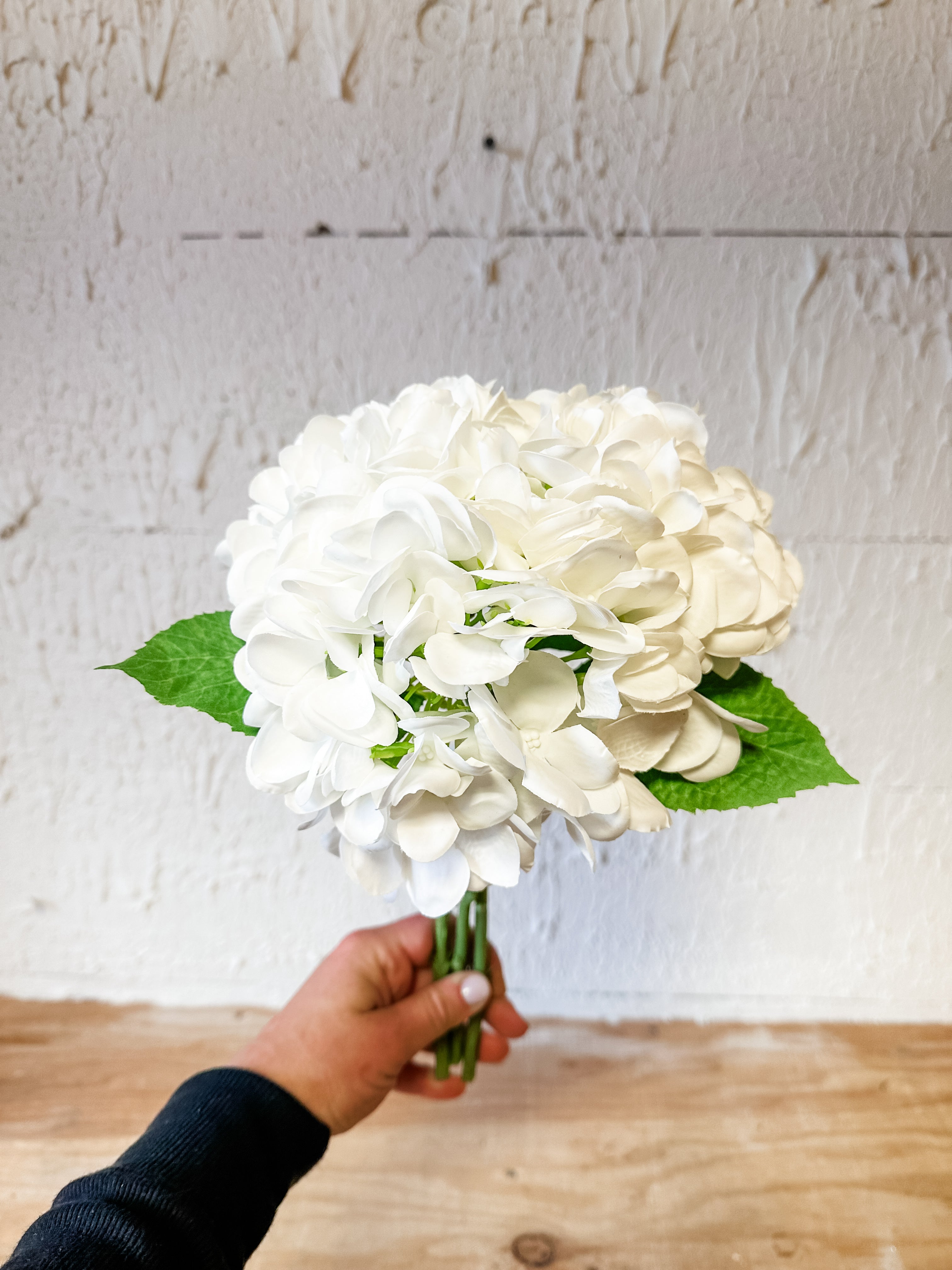 13" Real Touch White Hydrangea Bundle