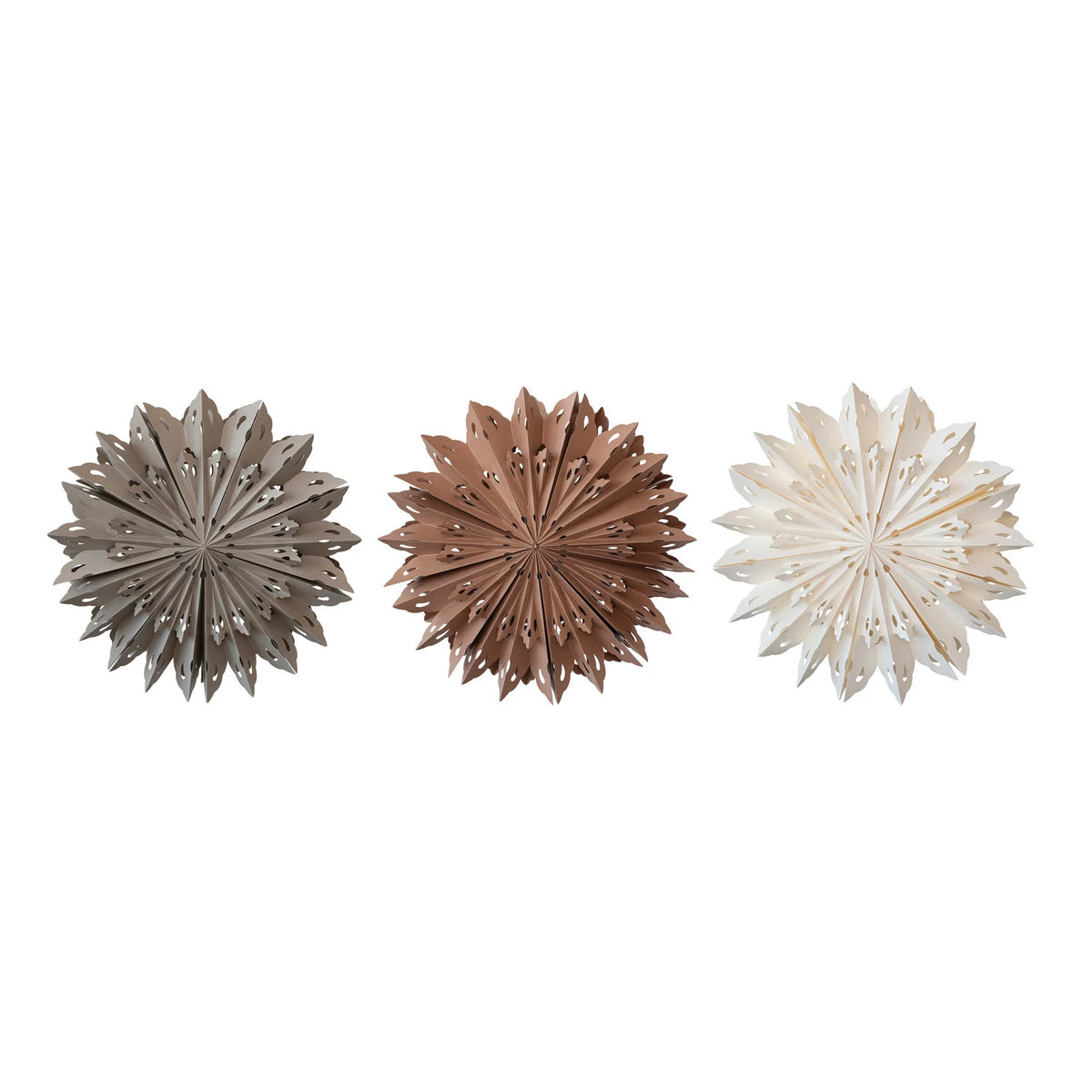 30" Paper Snowflake Ornament With Led Lights, 3 Colors The Rustic Barn