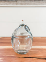 recycled pressed glass lemon shaped jar at The Rustic Barn in Killingworth, CT
